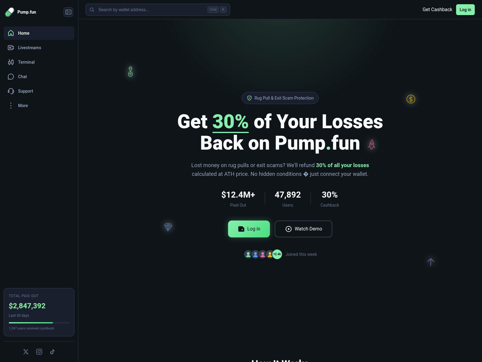 Screenshot of rugpull-pump.org