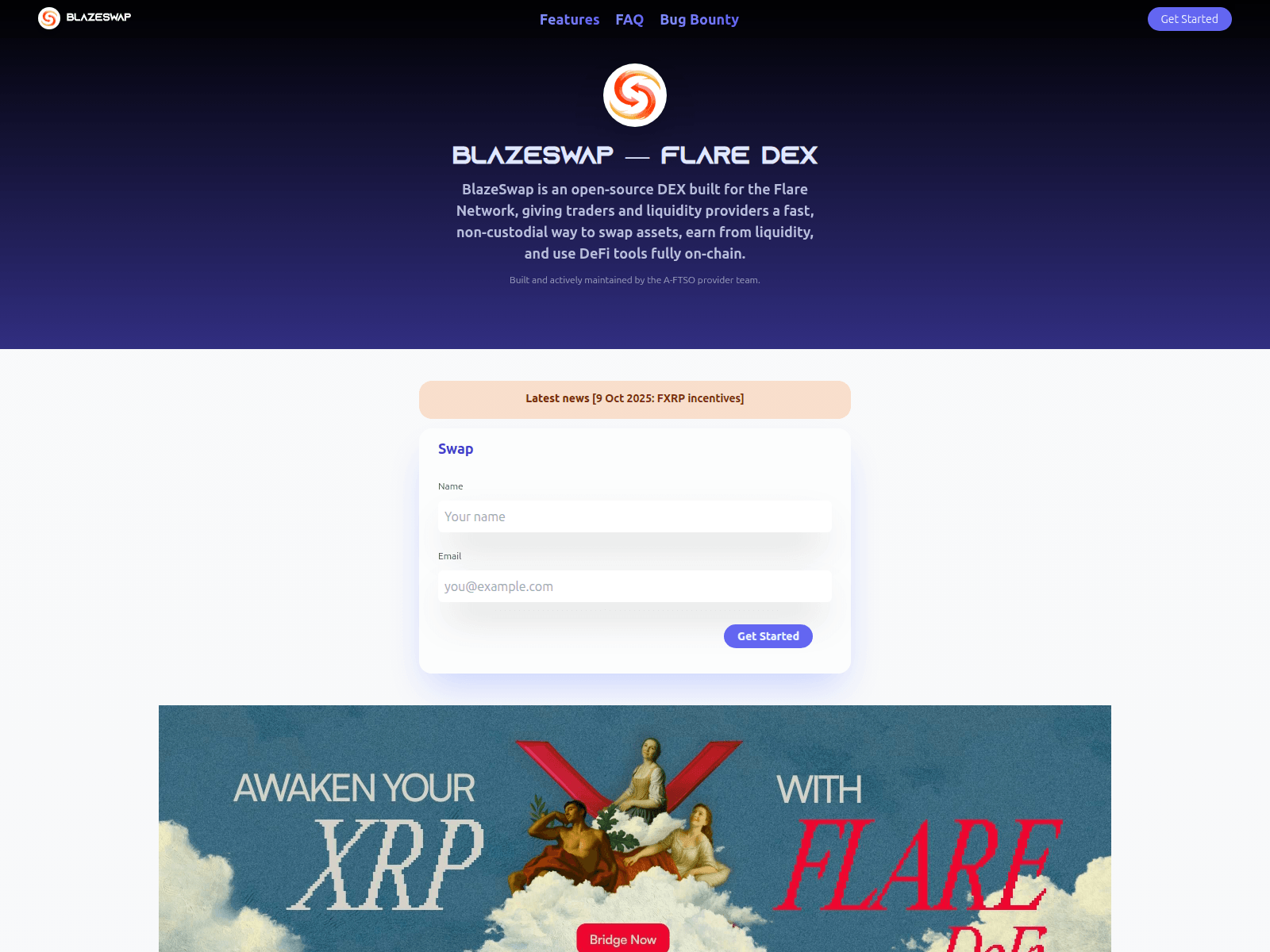 Forensic screenshot of blazeswap.top