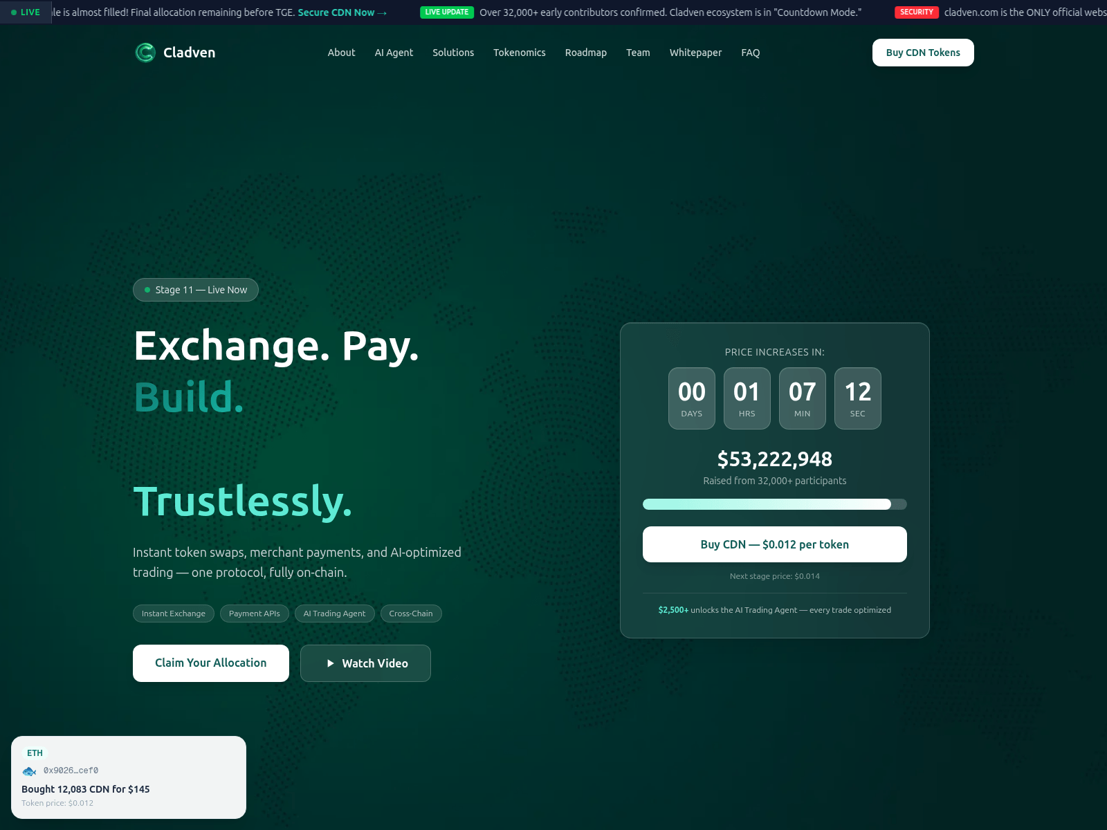 Screenshot of cladven.com