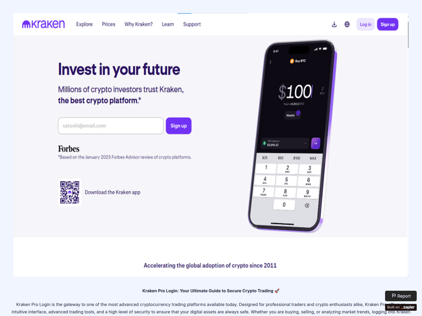 Forensic screenshot of docs-kraken-help.zapier.app