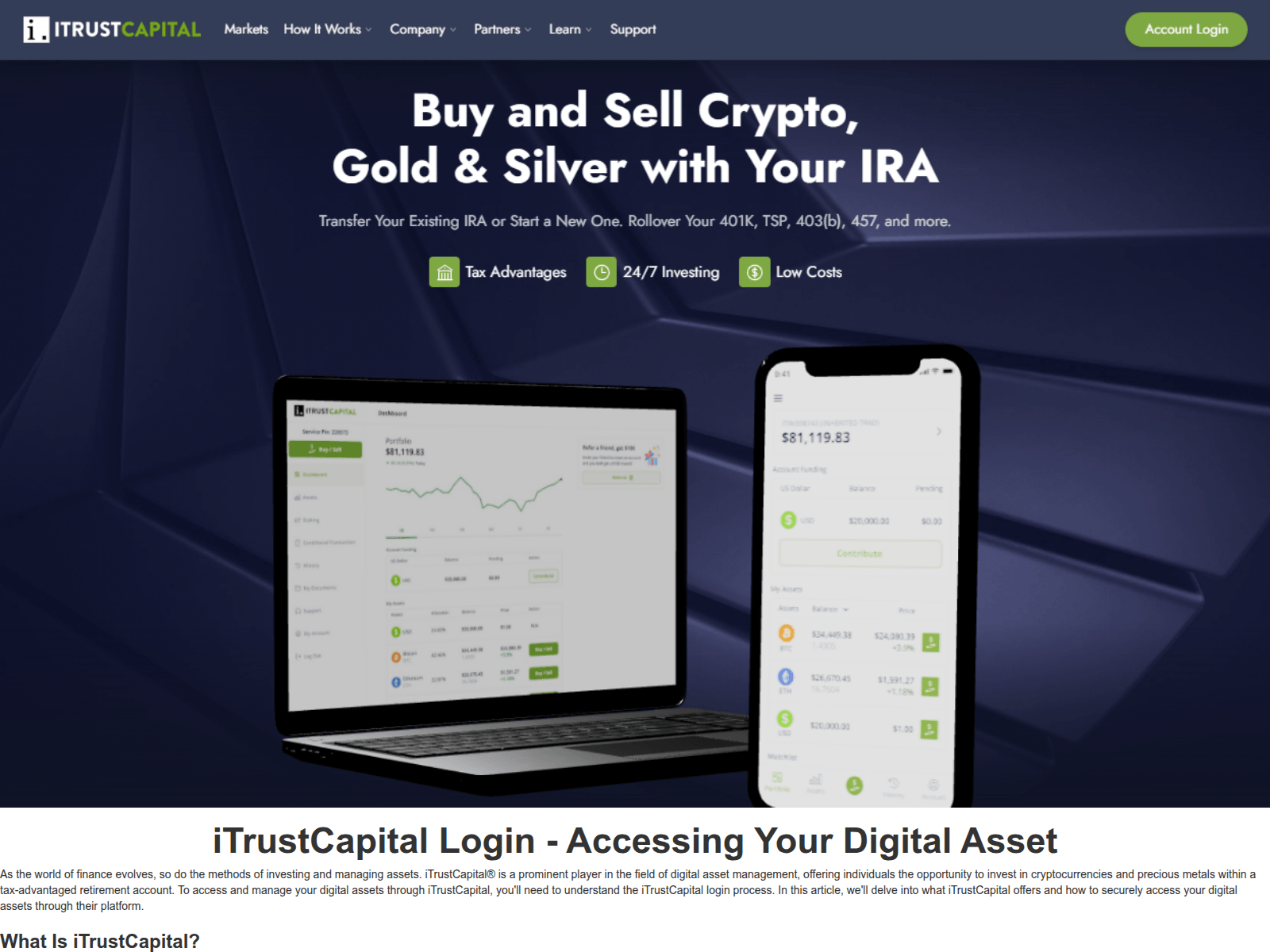 Forensic screenshot of itrrustcapitalloginn.webflow.io