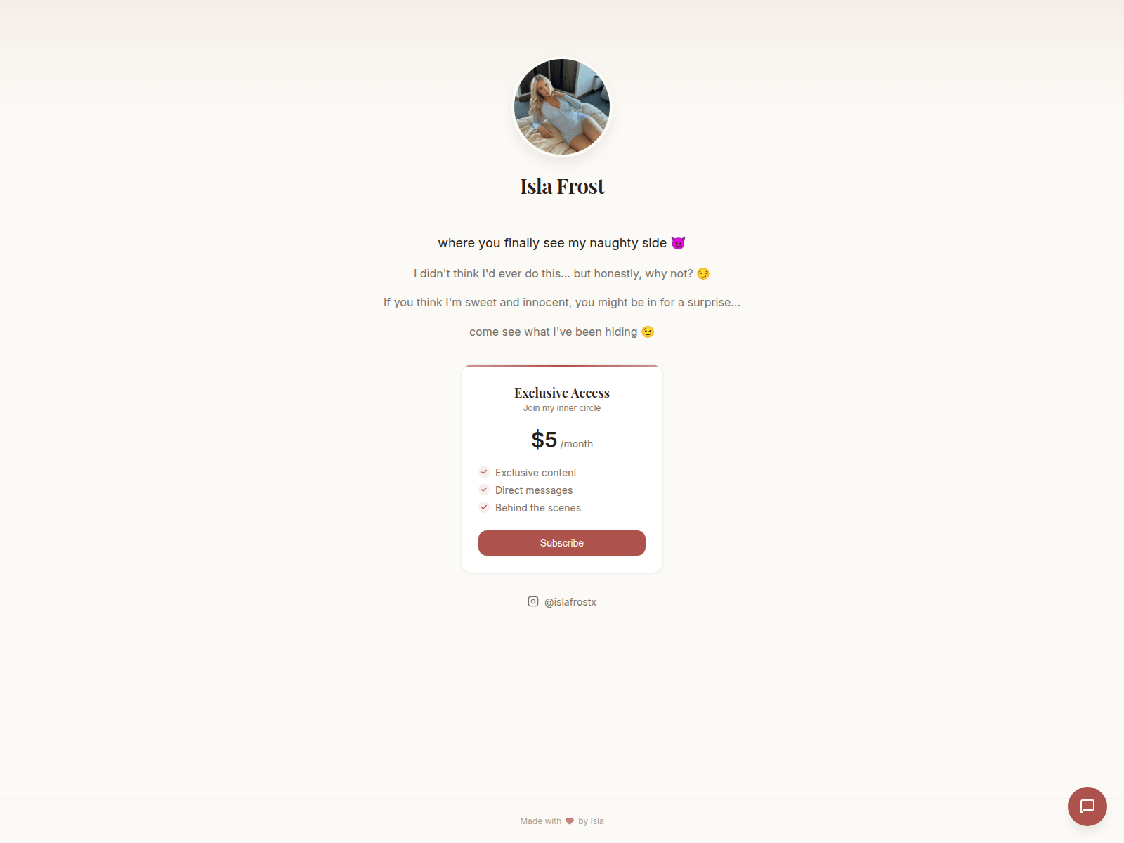 Forensic screenshot of islafrostexclusive.com