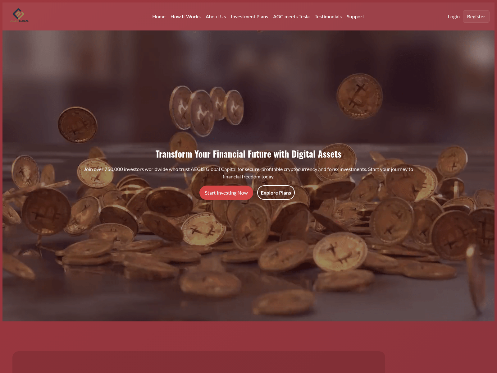 Forensic screenshot of aegisglobecapital.com