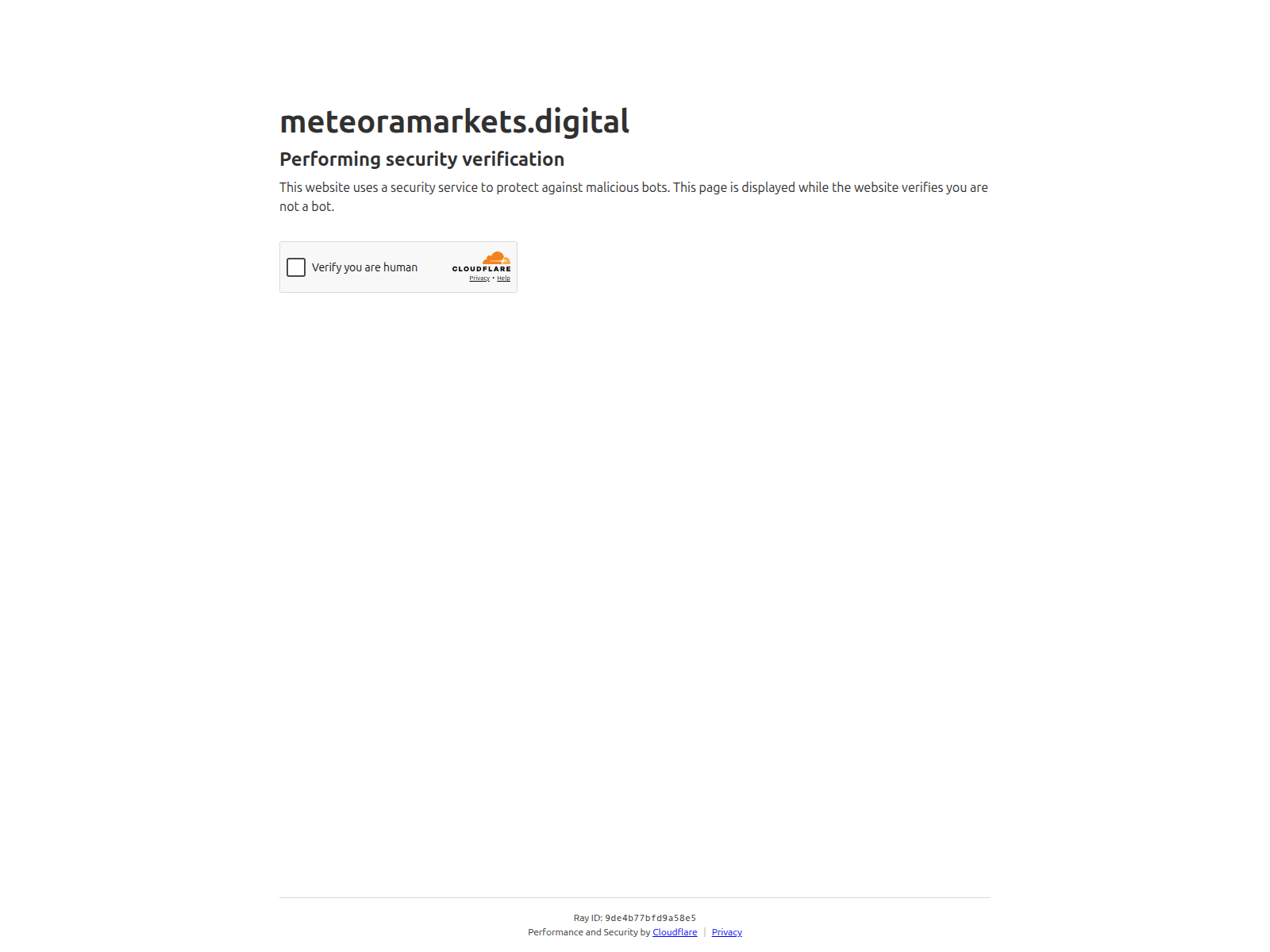 Forensic screenshot of meteoramarkets.digital