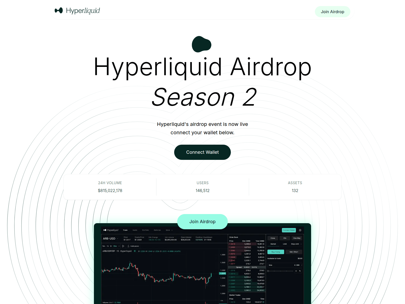Screenshot of hyperliquid-airdrop.lvie.top