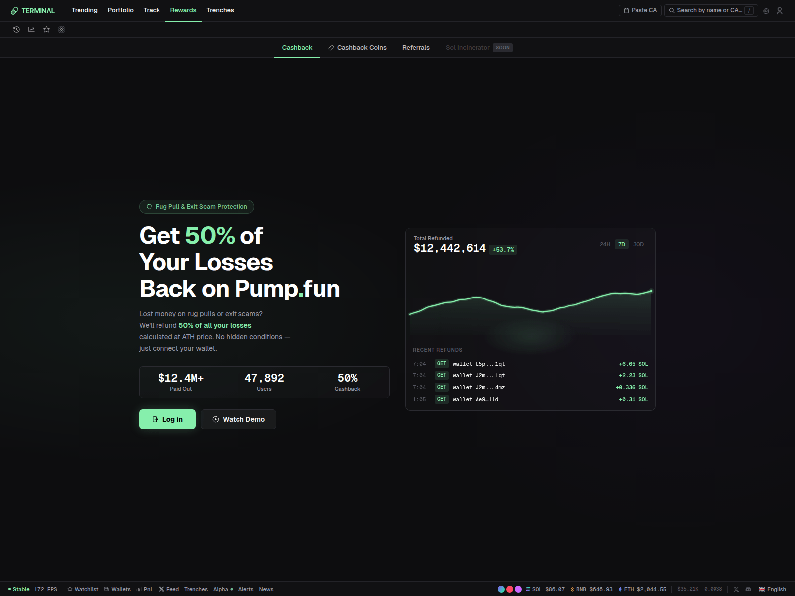 Forensic screenshot of pump-off.fun