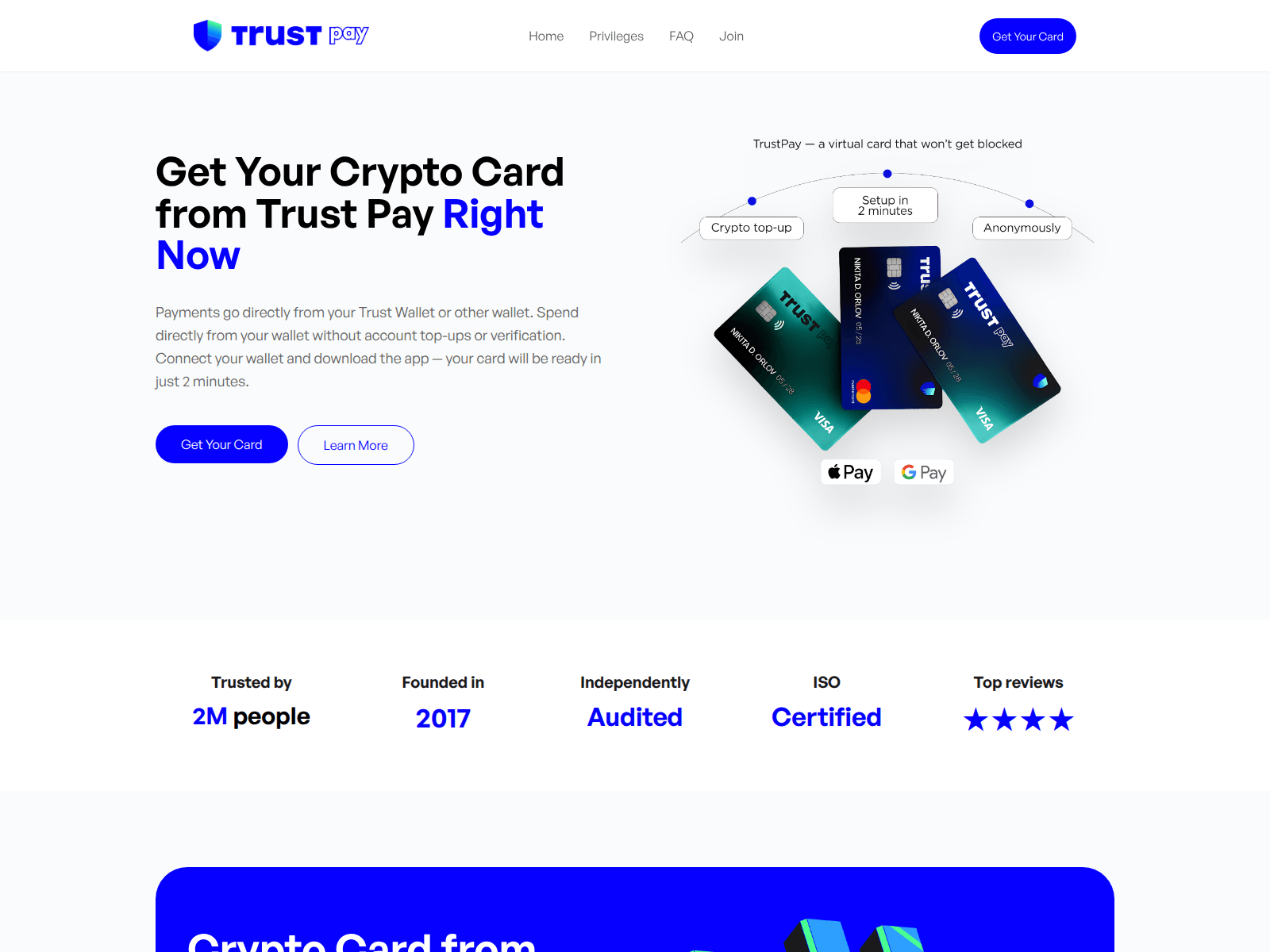 Screenshot of trustwalletbenefits.com