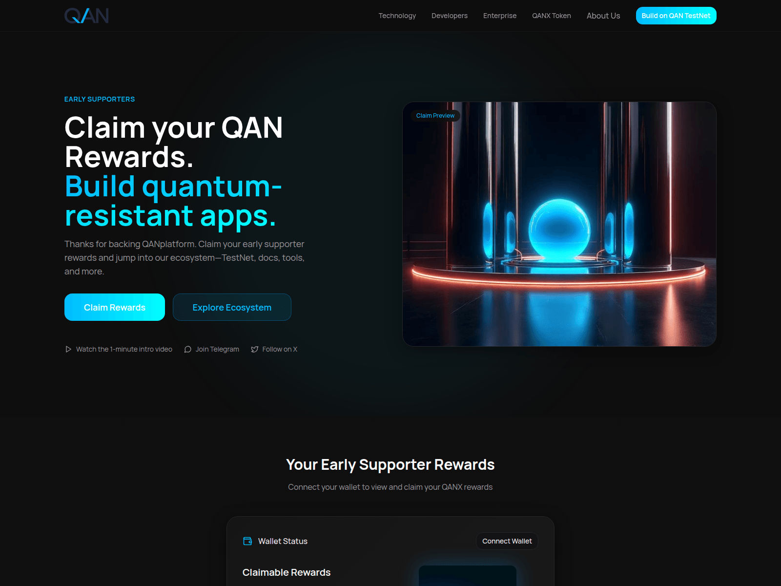Forensic screenshot of qanrewards.live