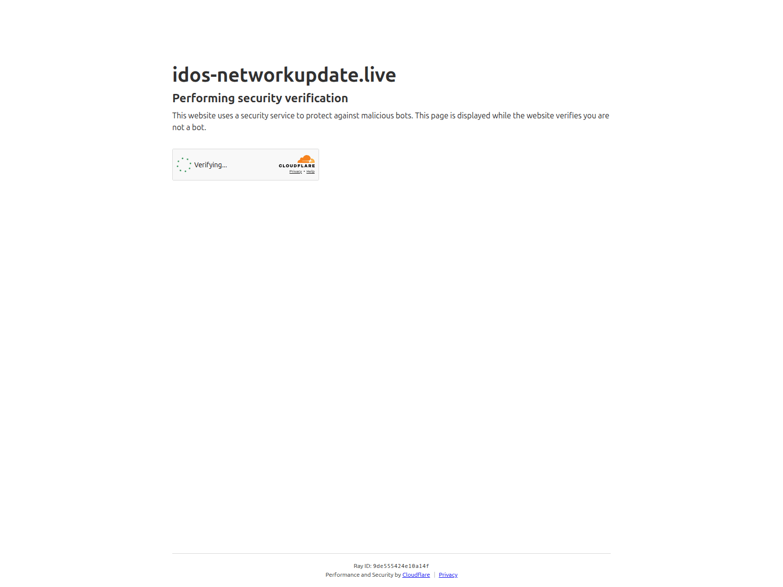 Forensic screenshot of idos-networkupdate.live