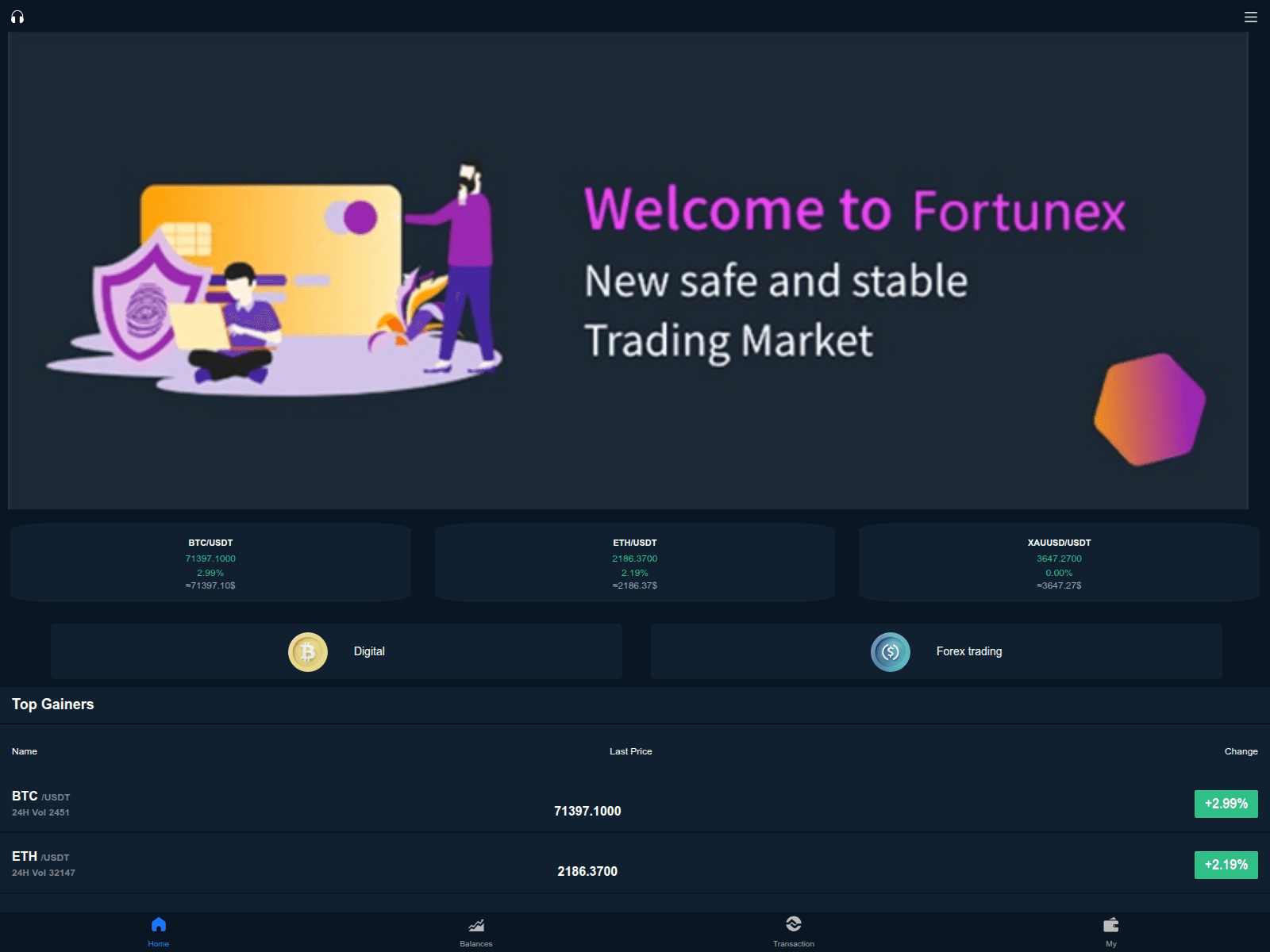 Forensic screenshot of fortunx-h.com
