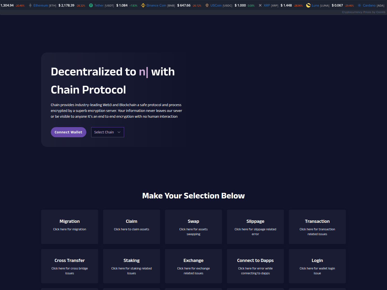 Forensic screenshot of dashchains-plus.xyz