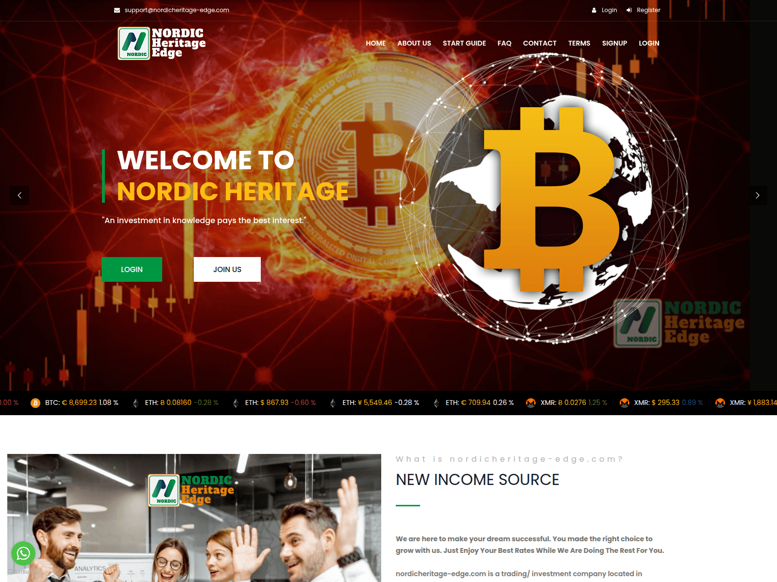 Screenshot of nordicheritage-edge.com
