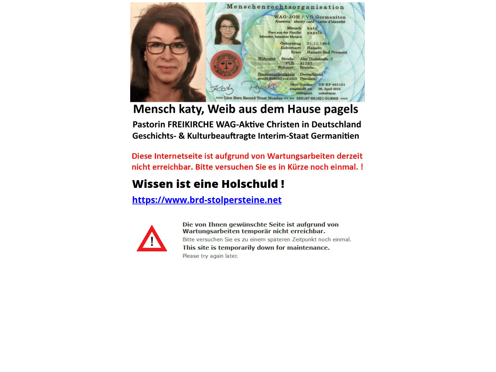 Screenshot of mensch-katy.com