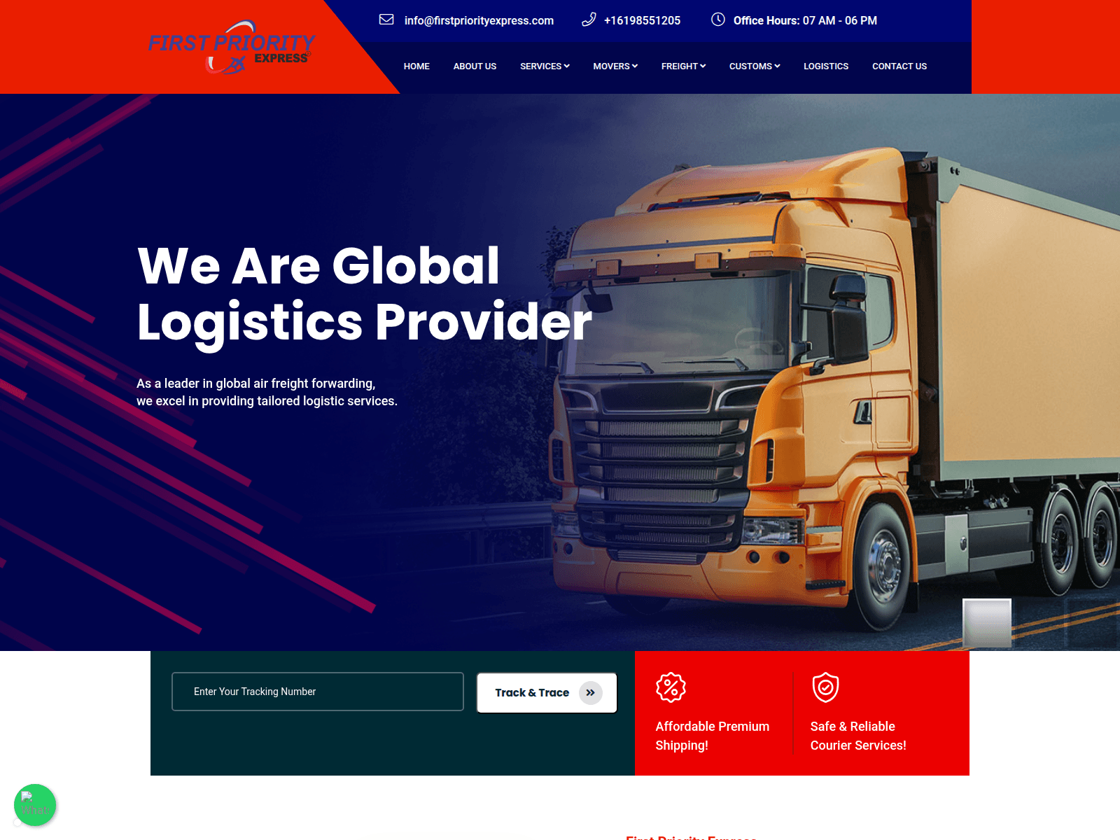 Forensic screenshot of firstpriorityexpress.com