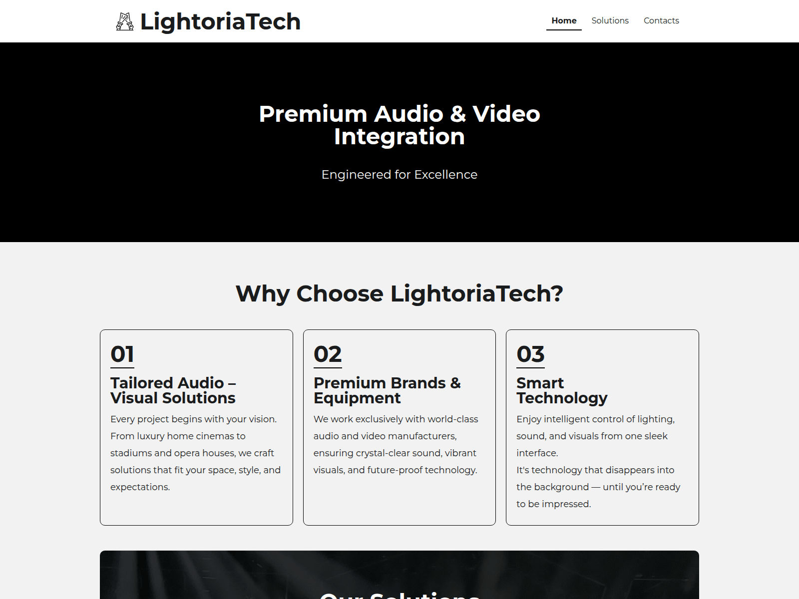 Screenshot of lightoriatech.com