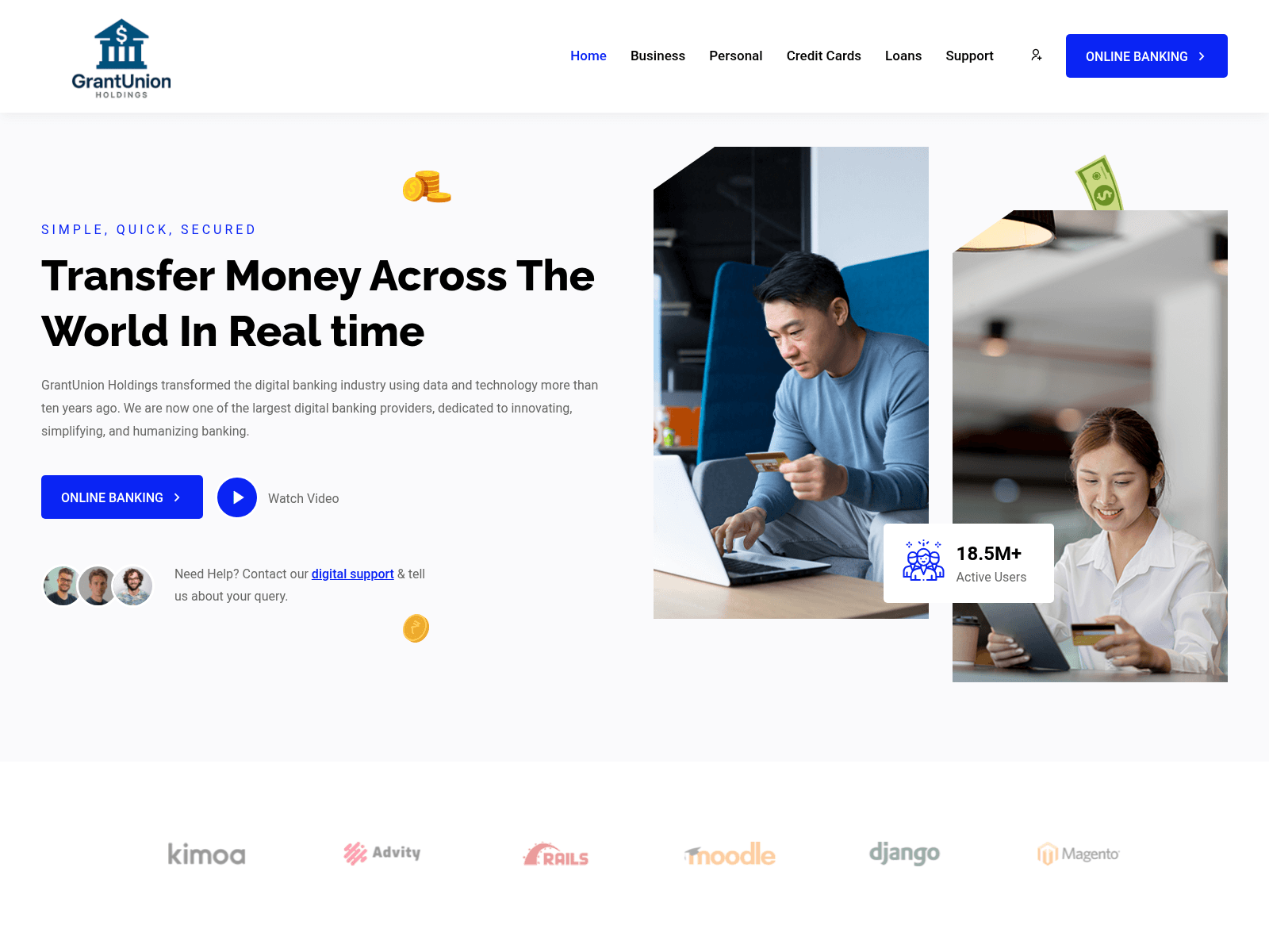 Forensic screenshot of grantunionholdings.com