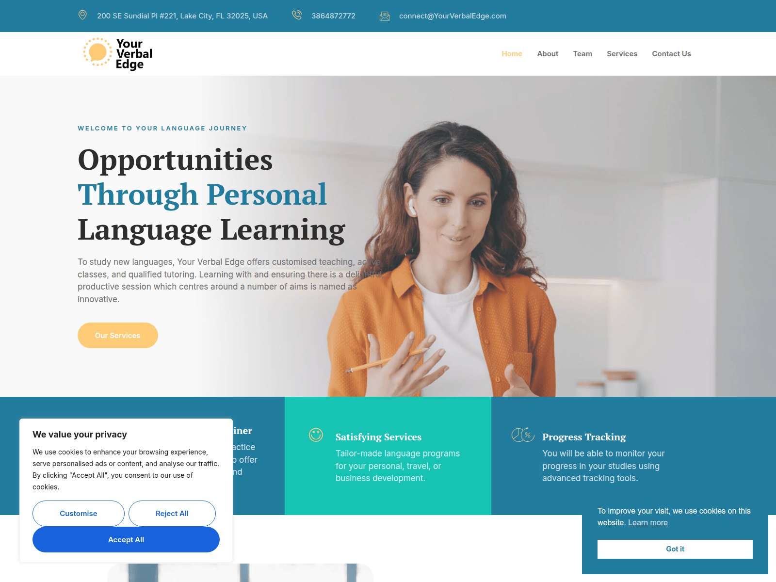 Forensic screenshot of yourverbaledge.com