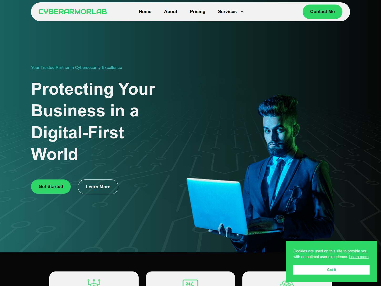 Screenshot of cyberarmorlab.com