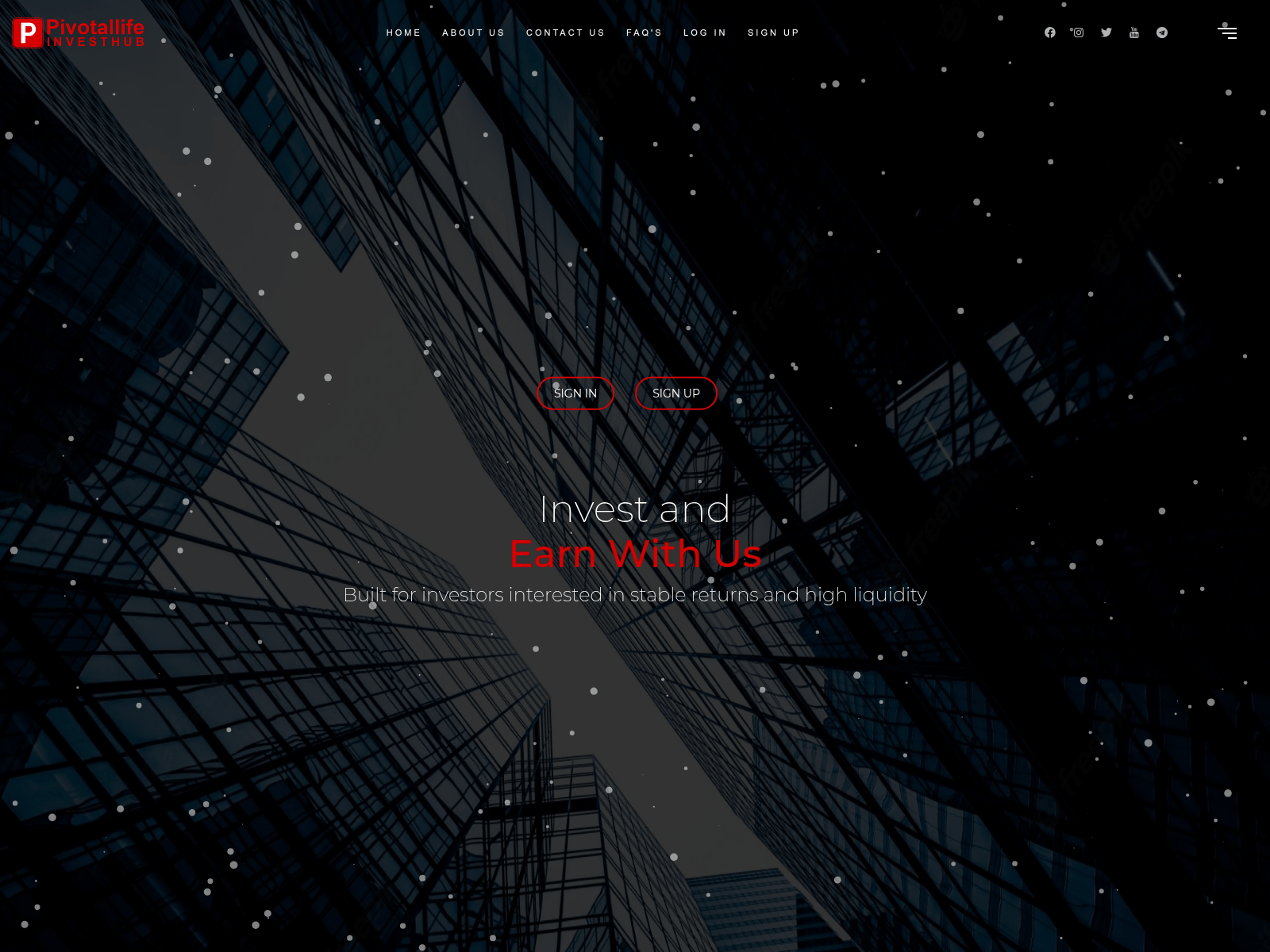 Forensic screenshot of pivotallife-investhub.com