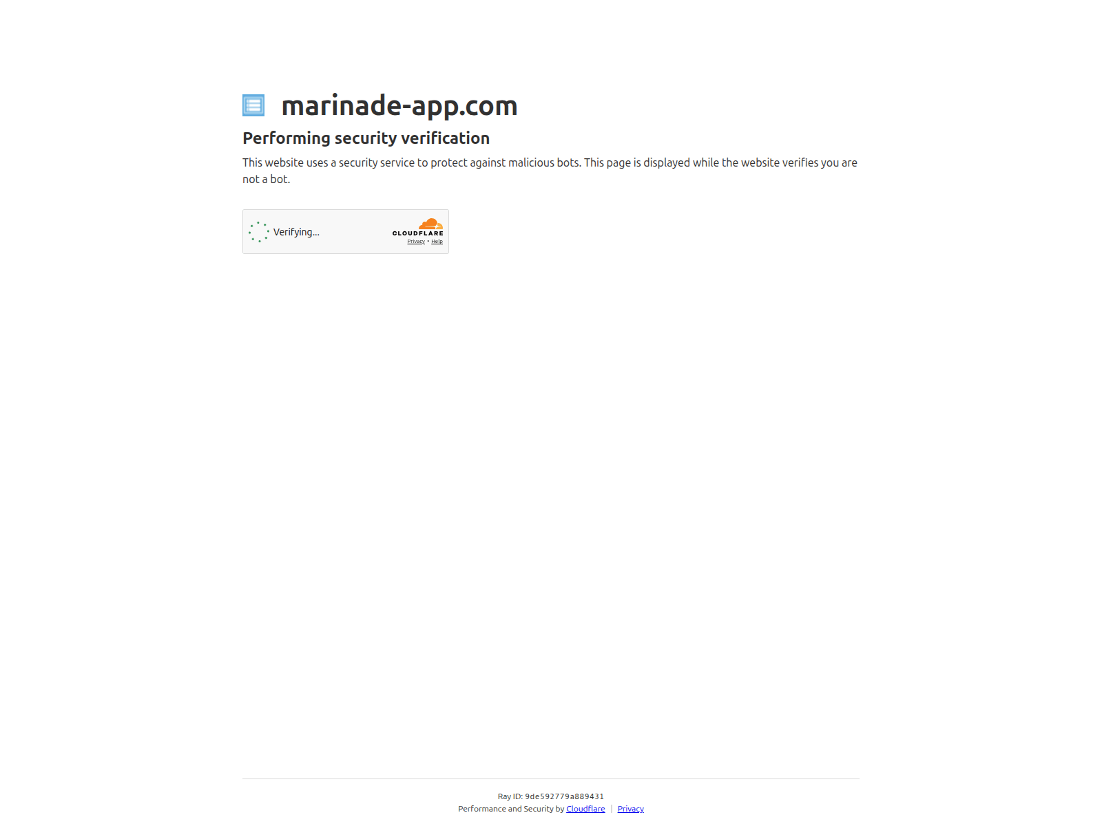 Screenshot of marinade-app.com