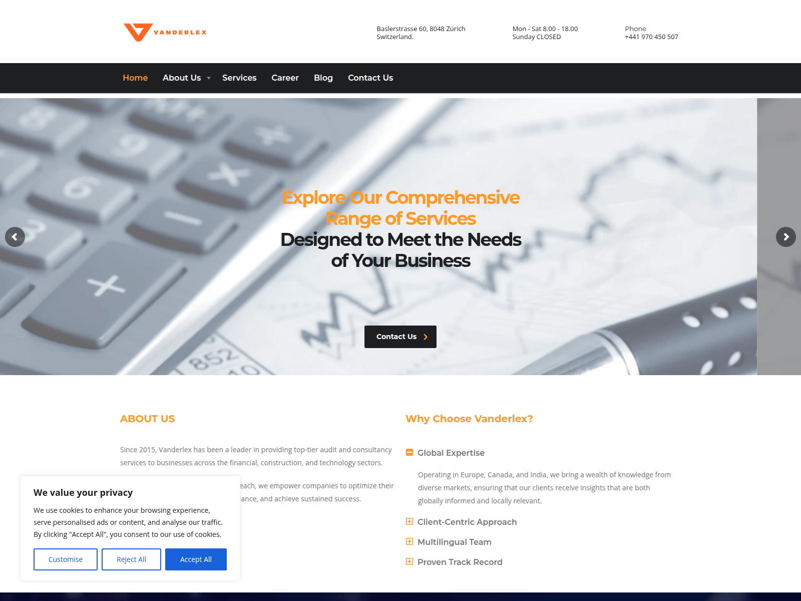 Screenshot of vanderlex.com