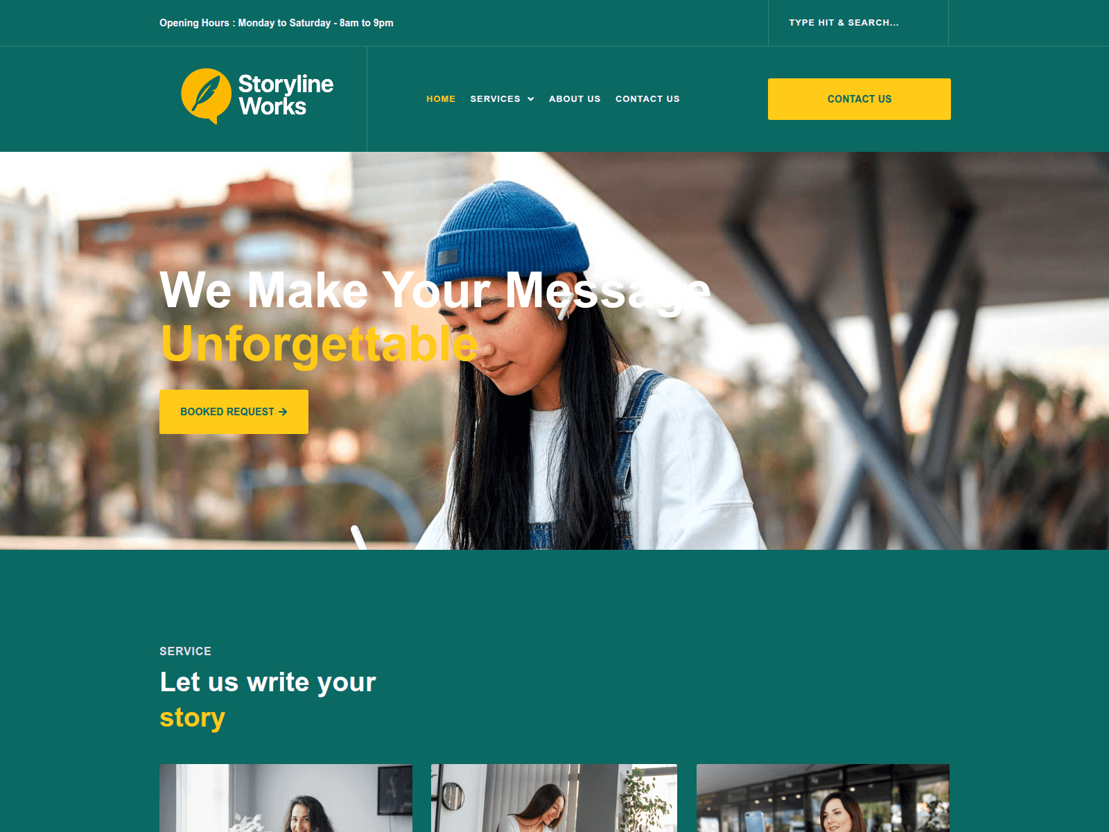 Forensic screenshot of storylineworks.com