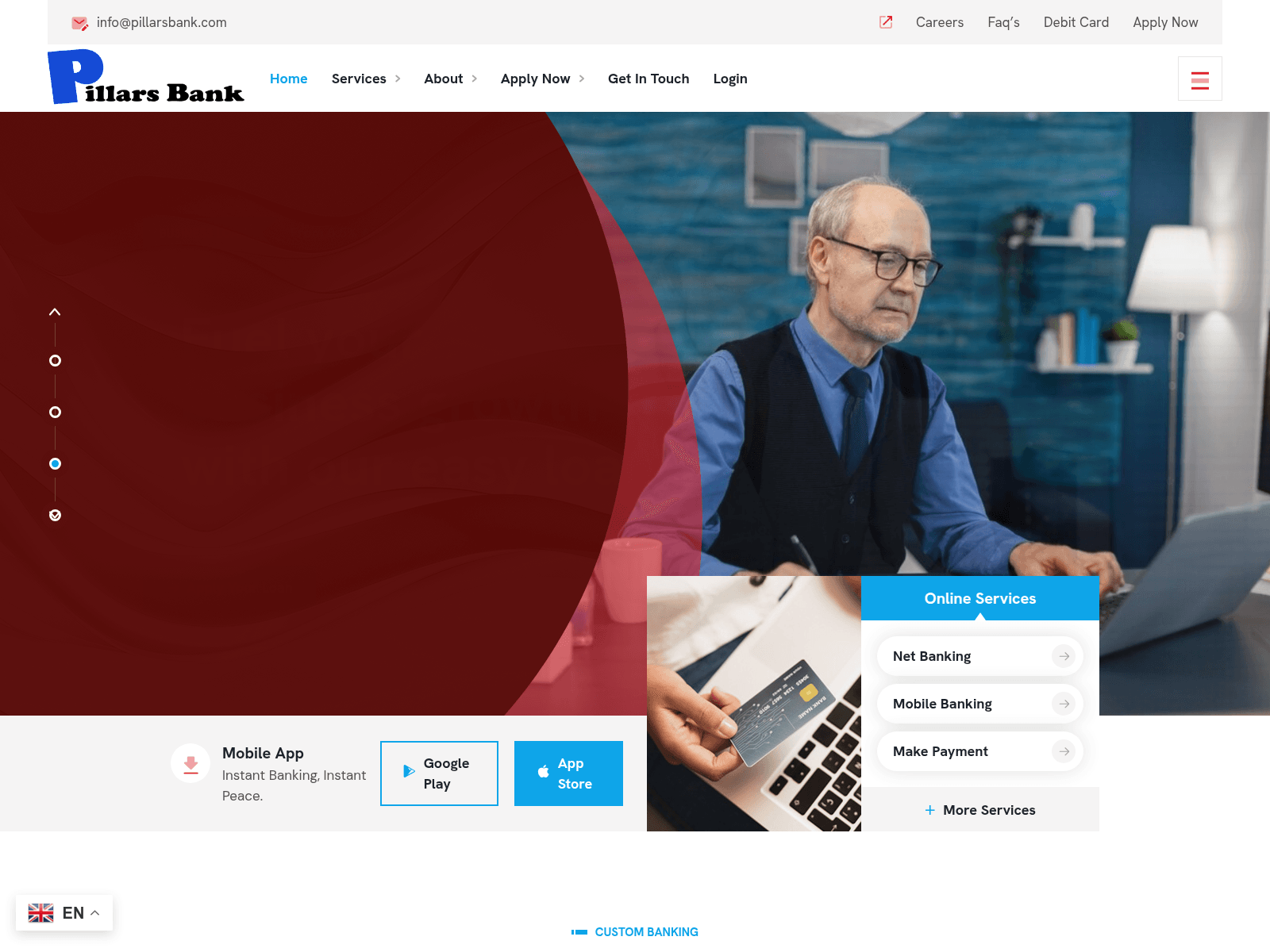 Screenshot of pillarsbank.com