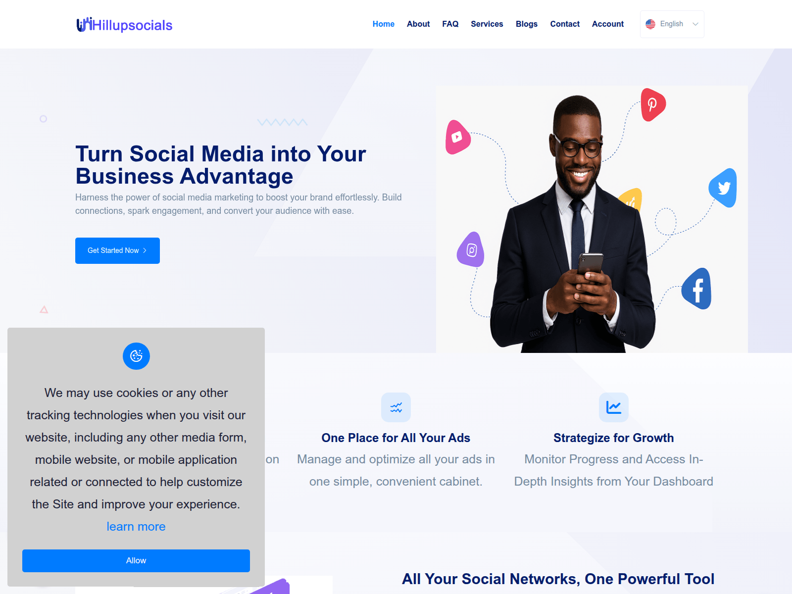 Screenshot of hillupsocials.com