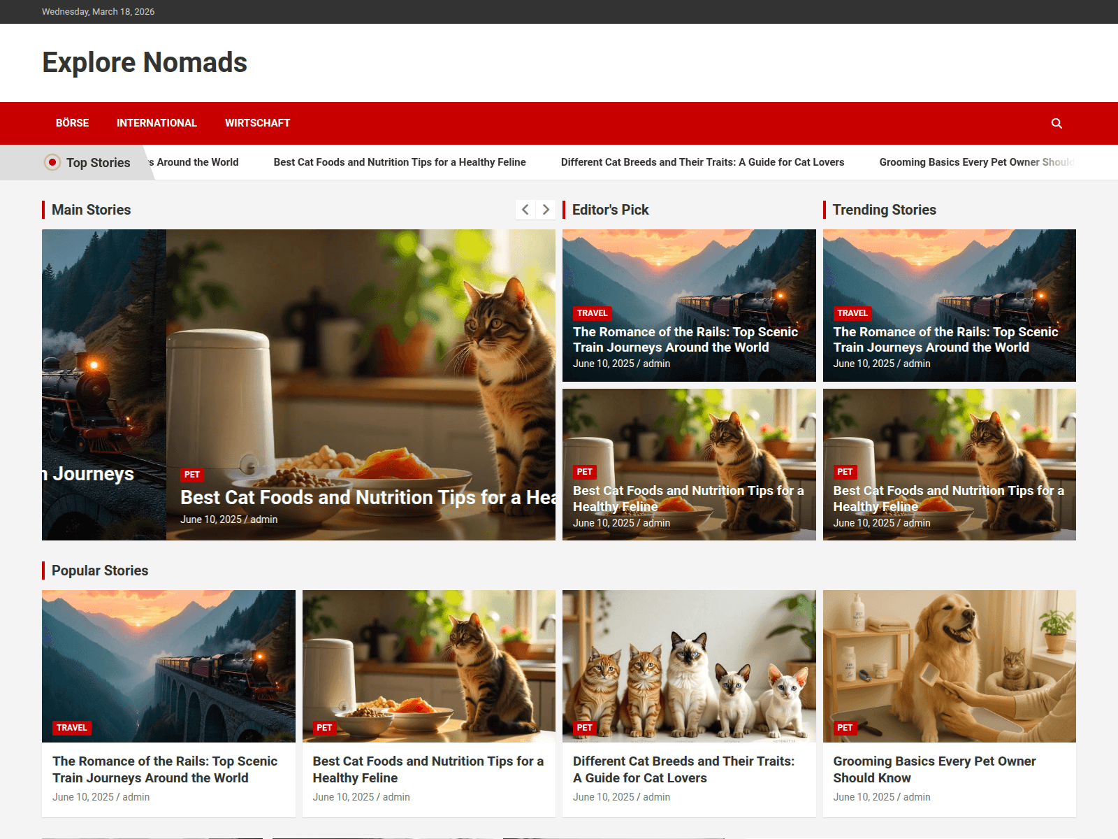 Screenshot of explorenomads.com