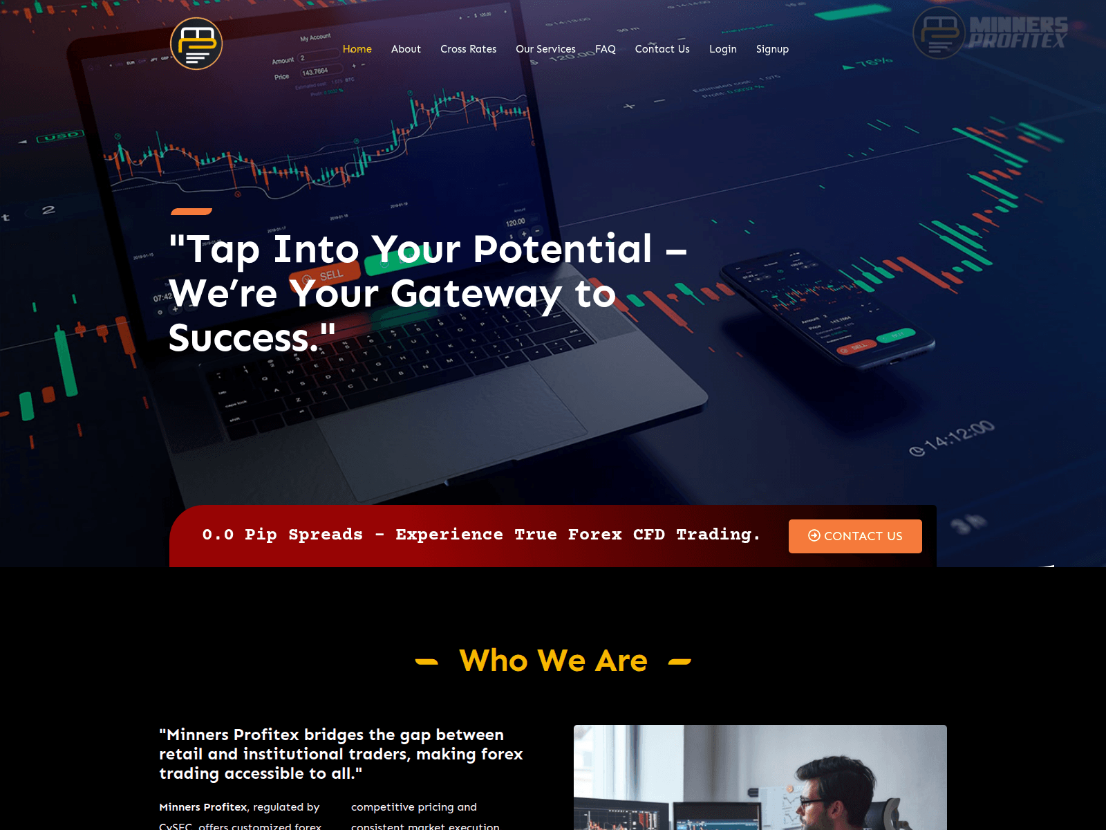 Screenshot of minnersprofitex.com