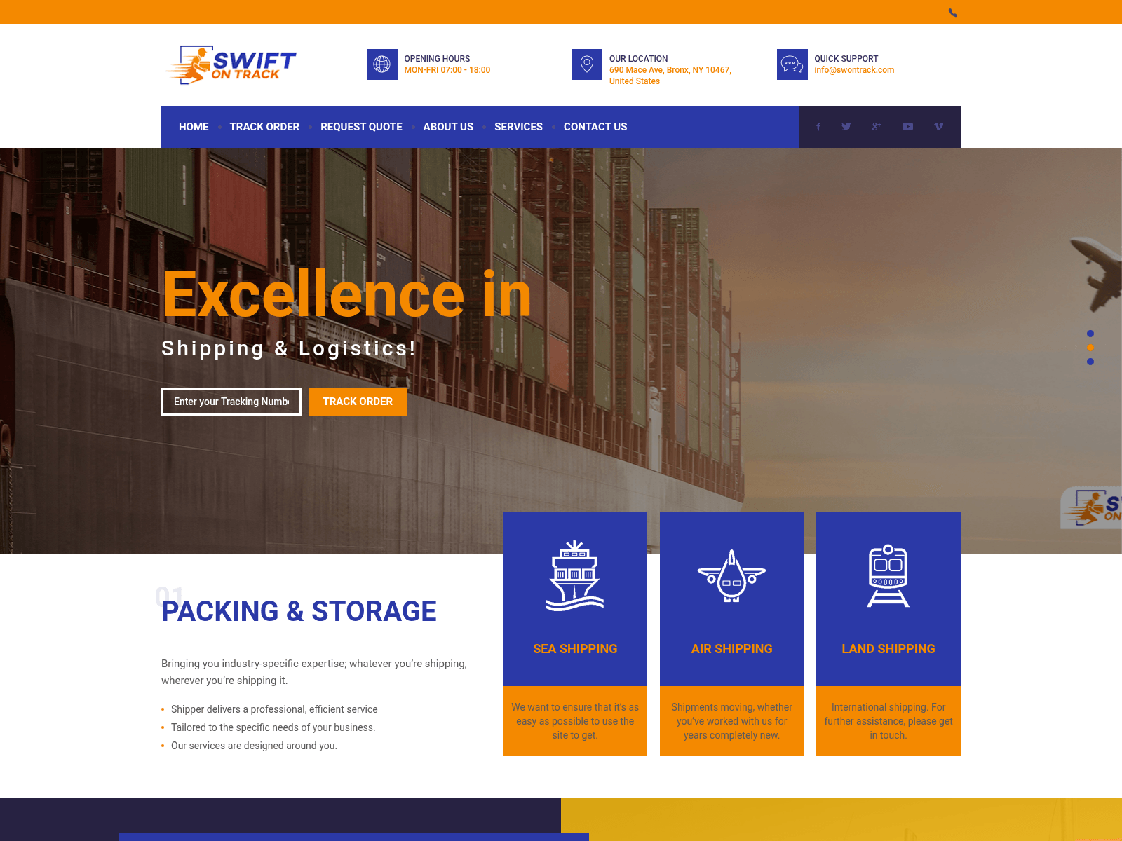 Screenshot of swontrack.com
