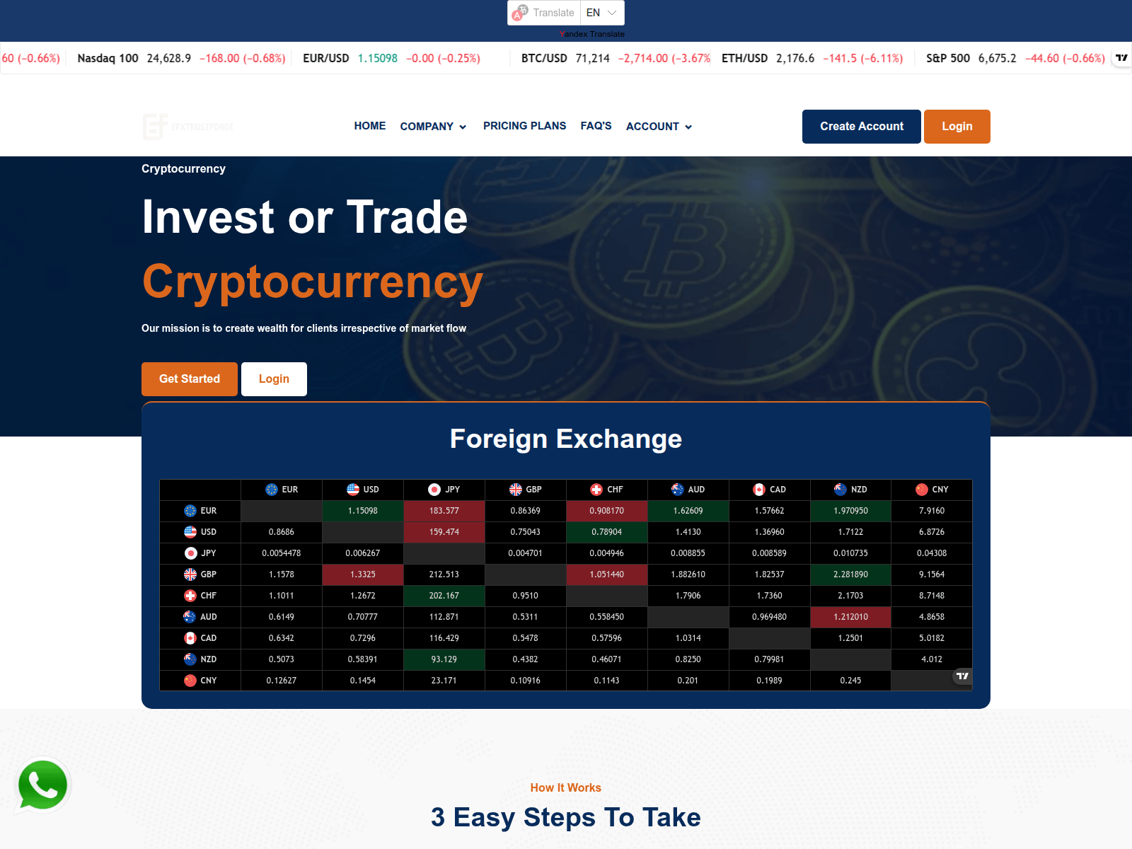 Forensic screenshot of efxtrustforge.com