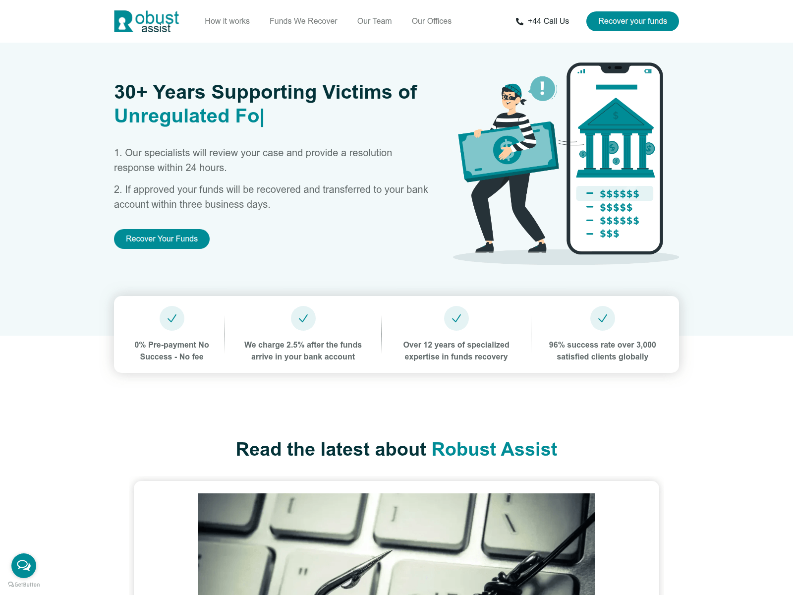 Forensic screenshot of robust-assist.com