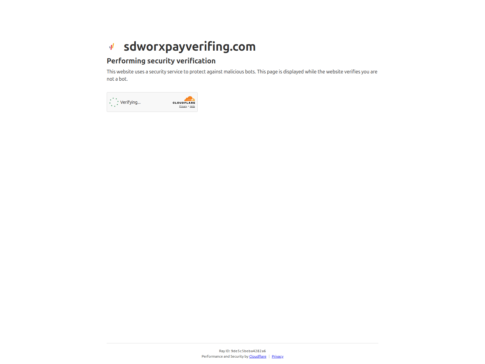 Screenshot of sdworxpayverifing.com