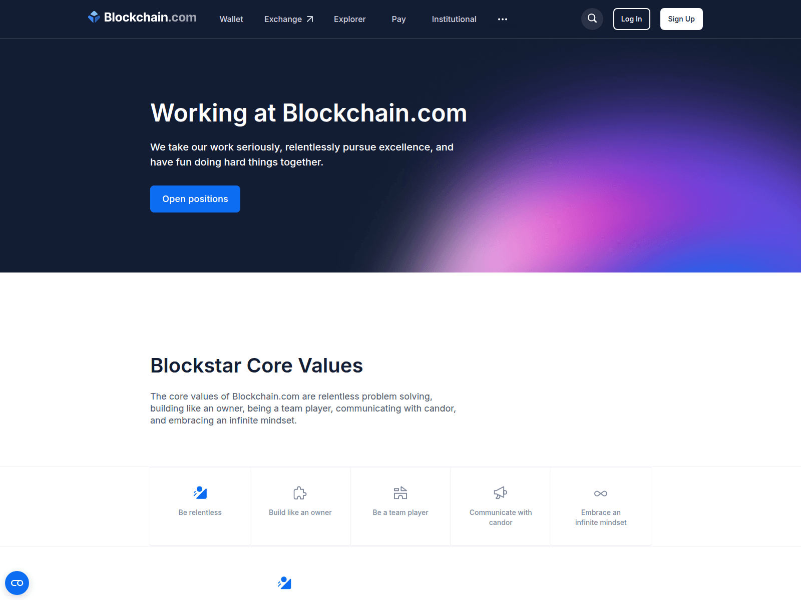 Screenshot of blockchainscareer.com