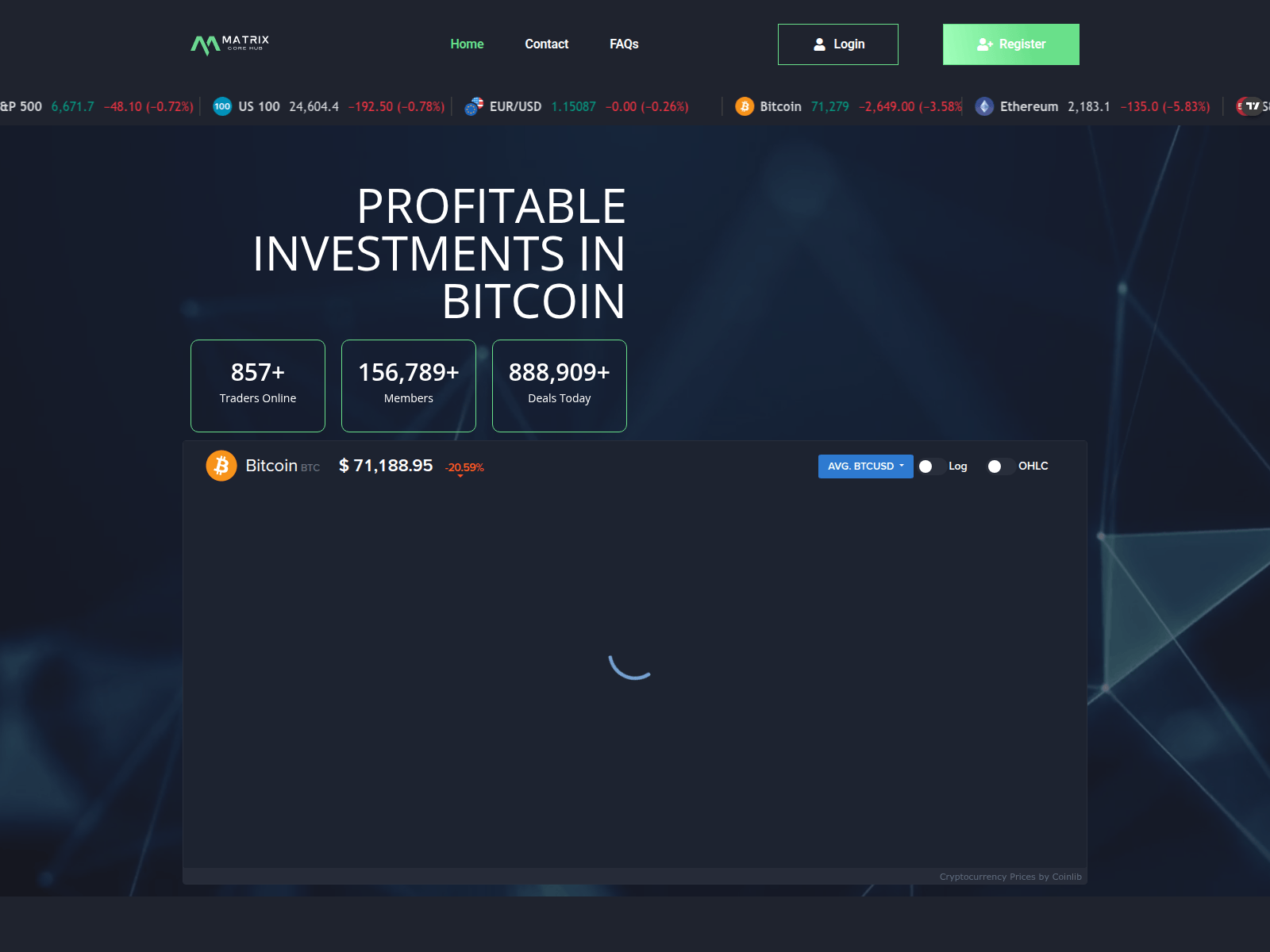 Forensic screenshot of metrixcorehubs.com