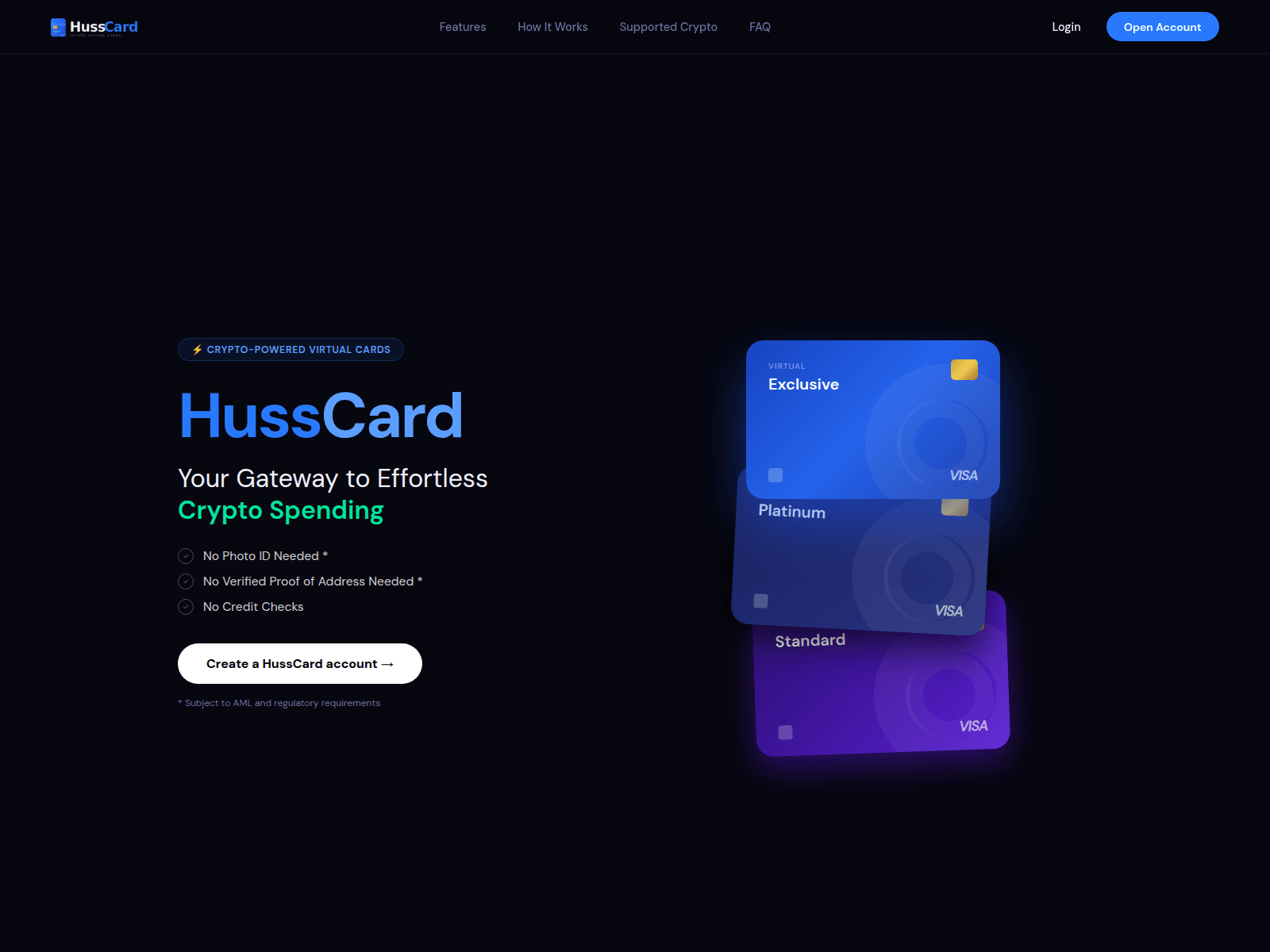 Screenshot of husscard.com