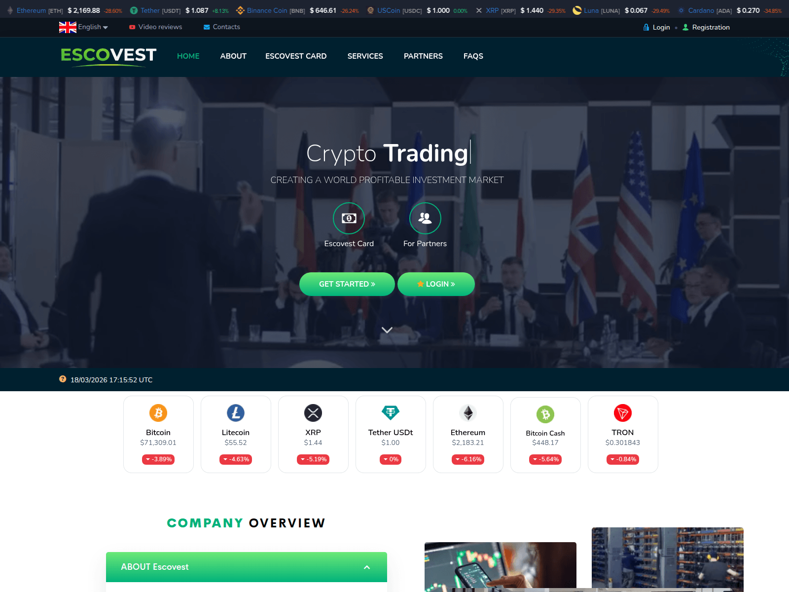 Screenshot of escovest.org