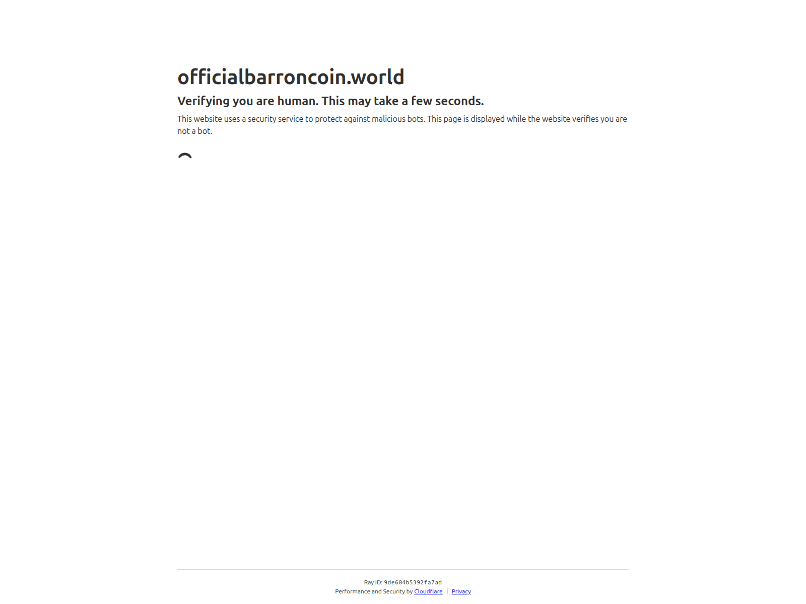 Screenshot of officialbarroncoin.world