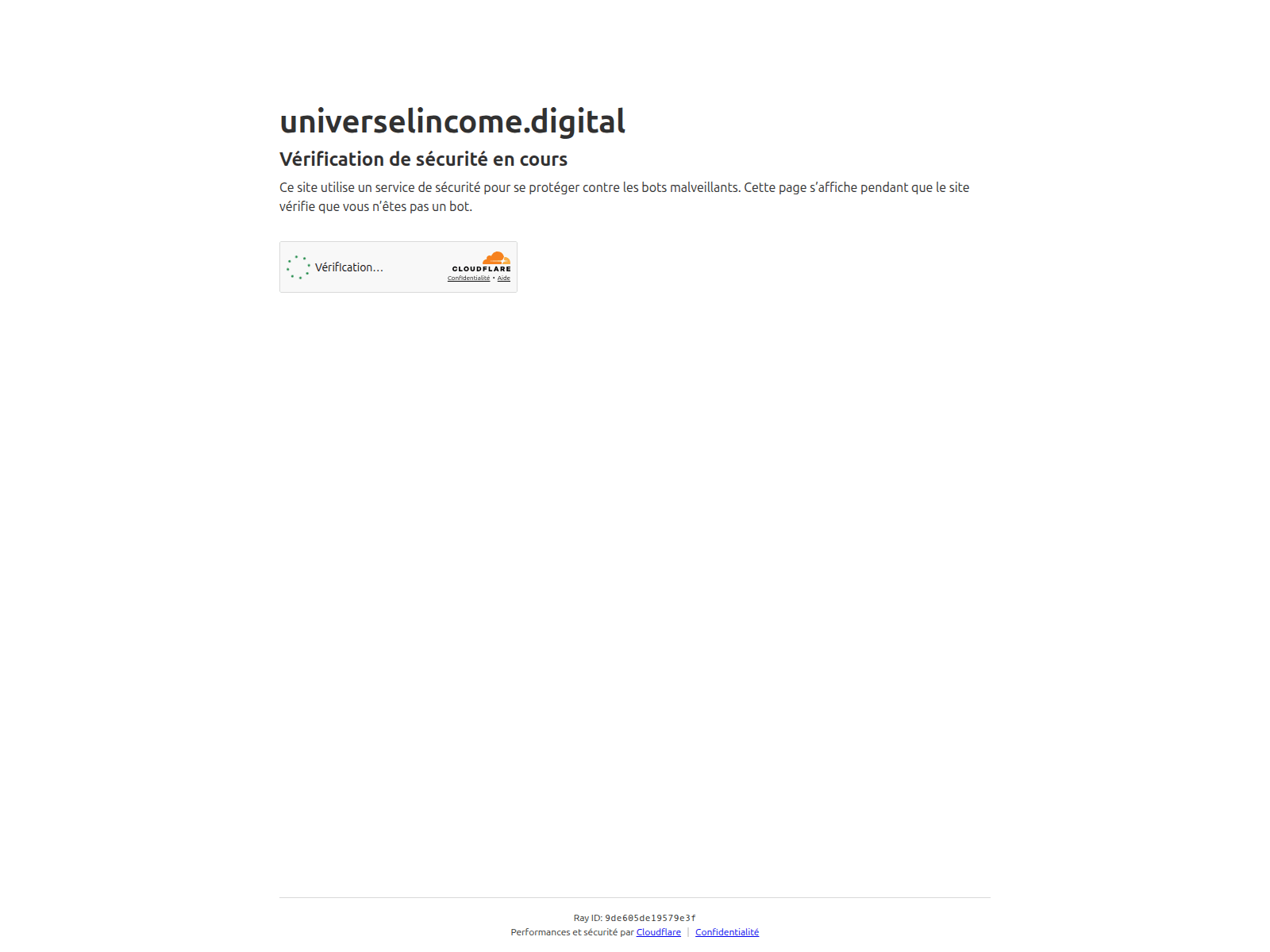 Forensic screenshot of universelincome.digital