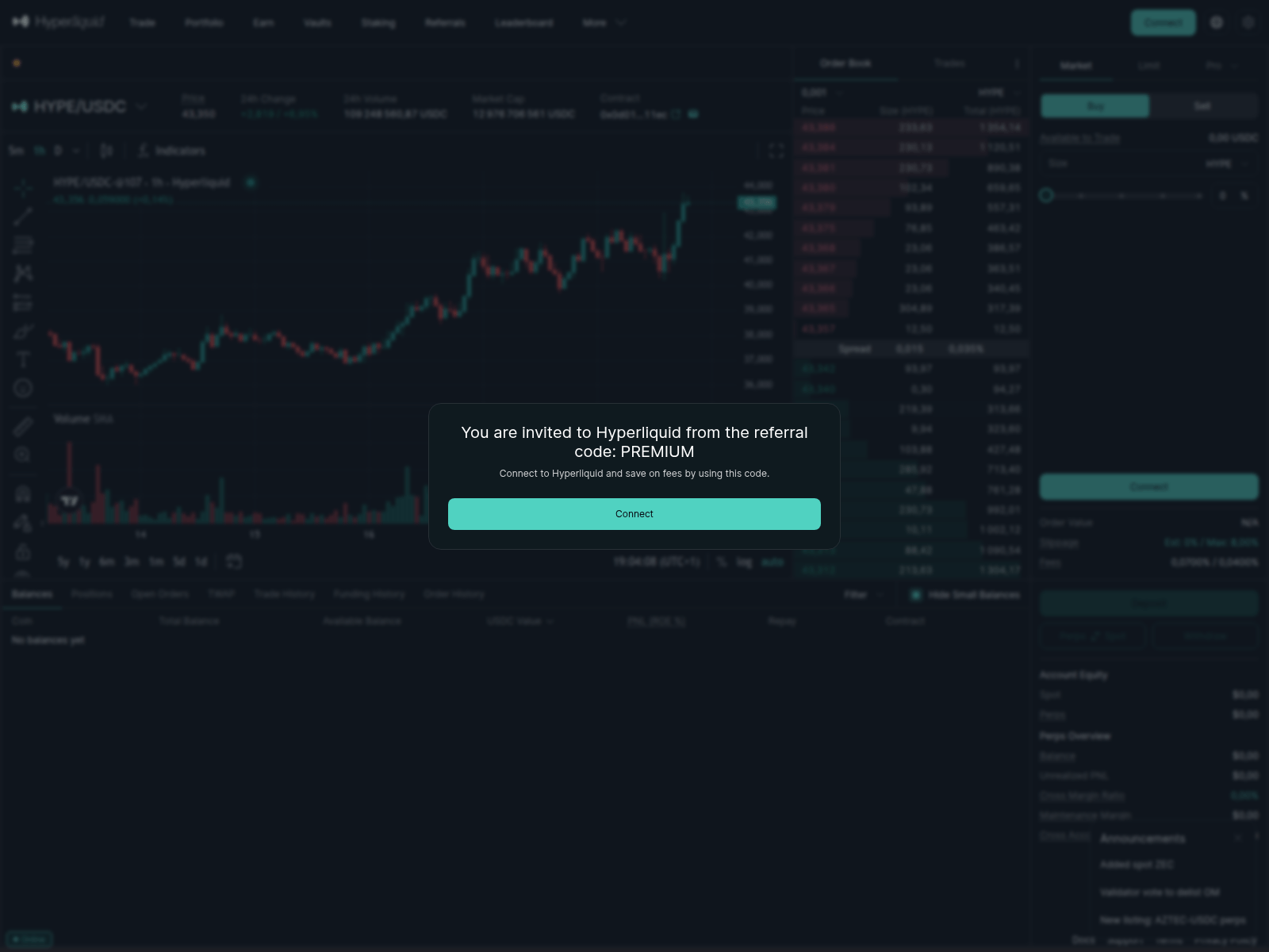 Forensic screenshot of hpyerliquid.xyz