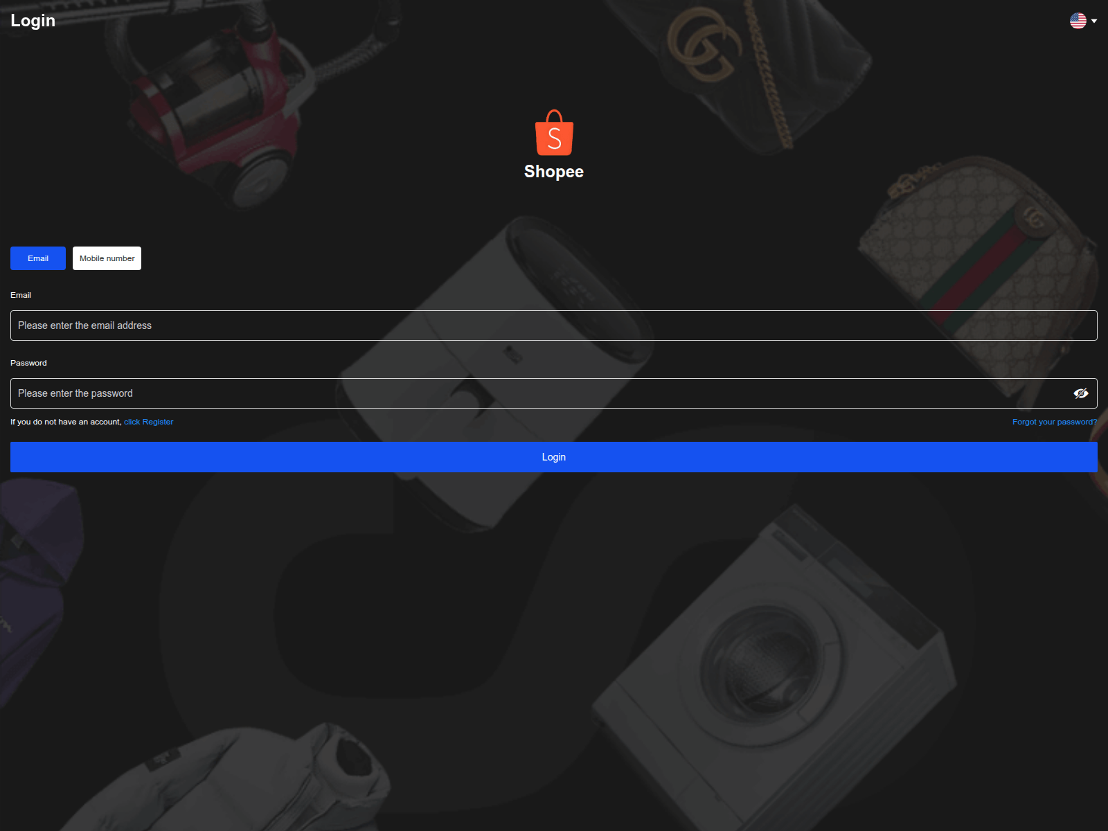 Forensic screenshot of seller.ukshopee.com