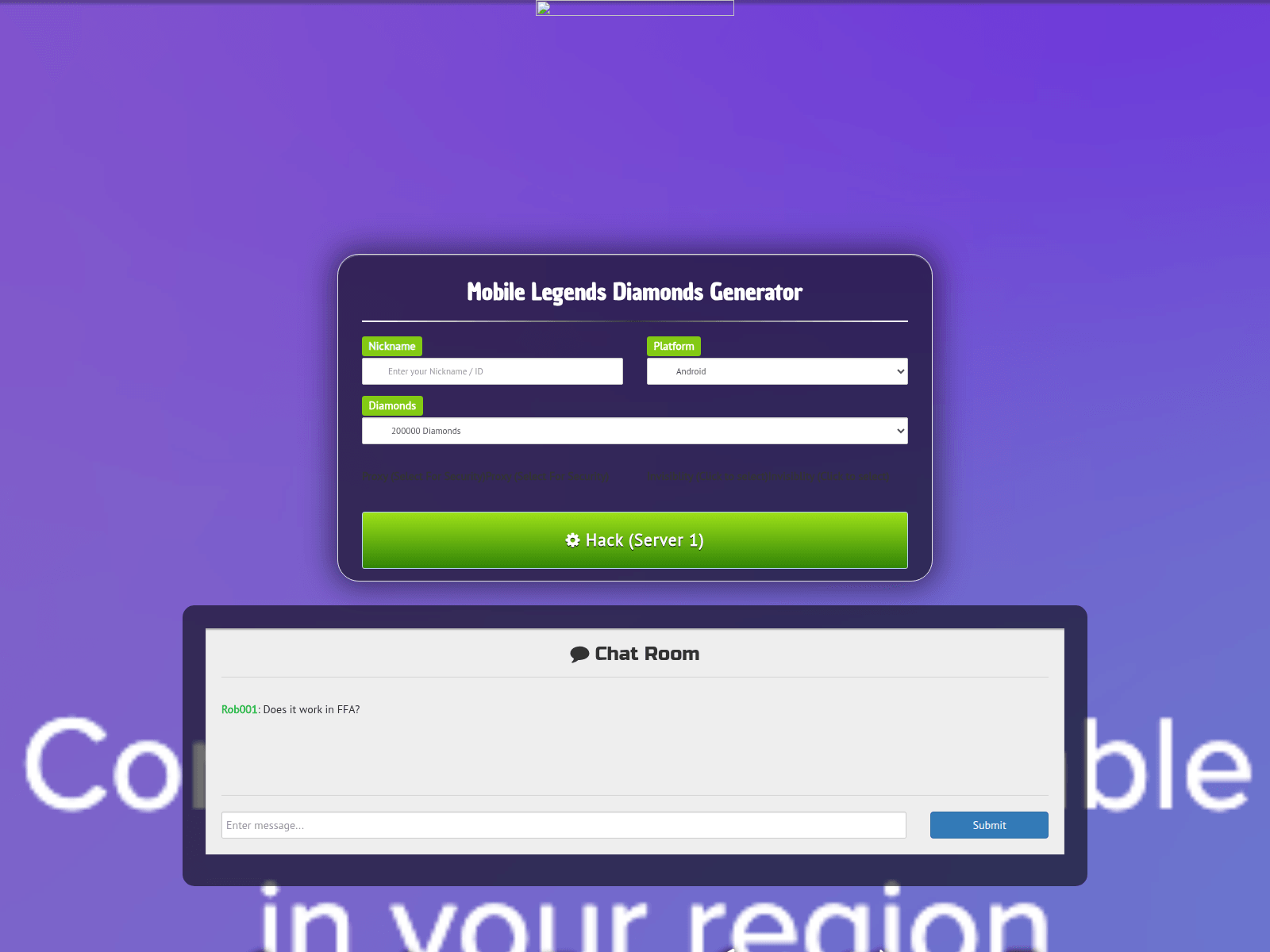 Screenshot of mobilelegends.gratiss.xyz