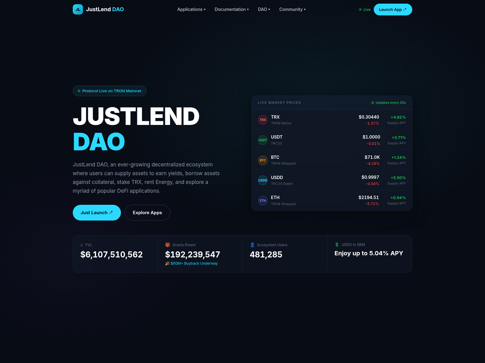 Screenshot of www.justlend-app.org