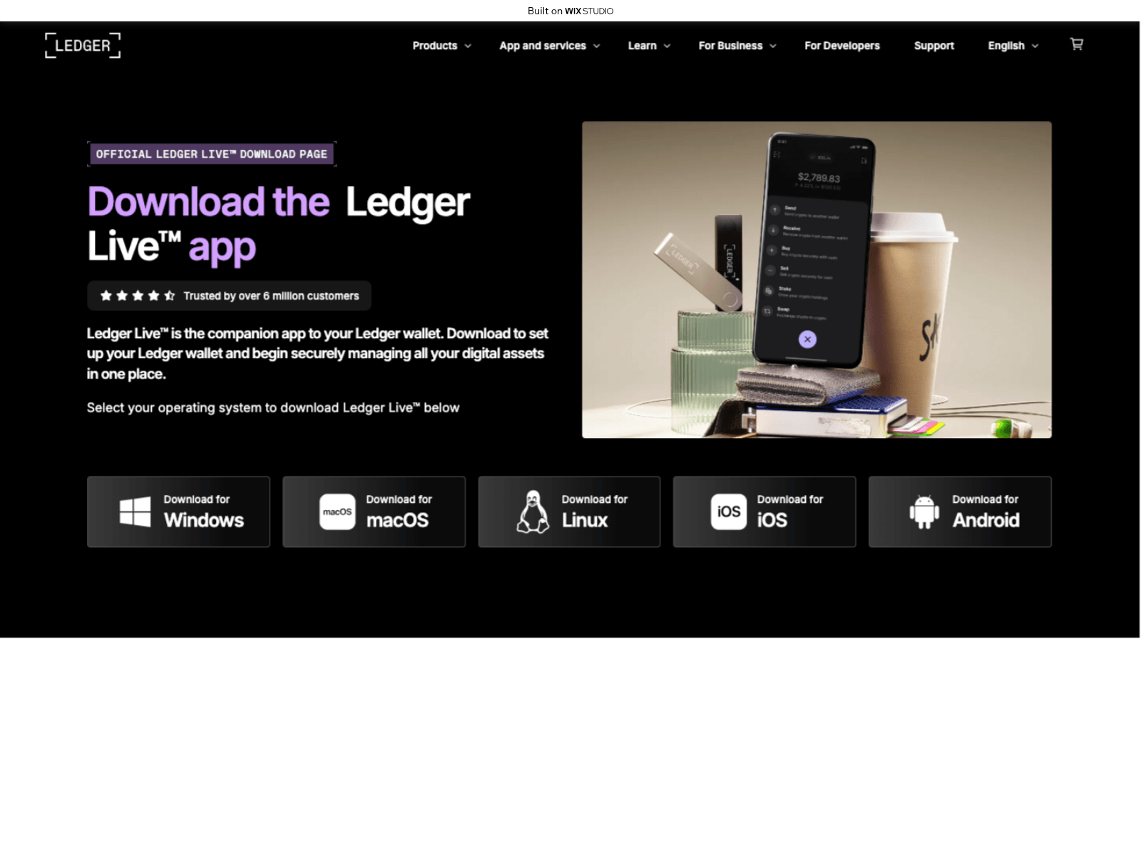 Forensic screenshot of started-livedesktop.wixstudio.com