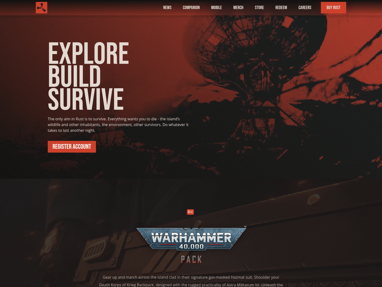 Forensic screenshot of rust.plusfacepunch.com