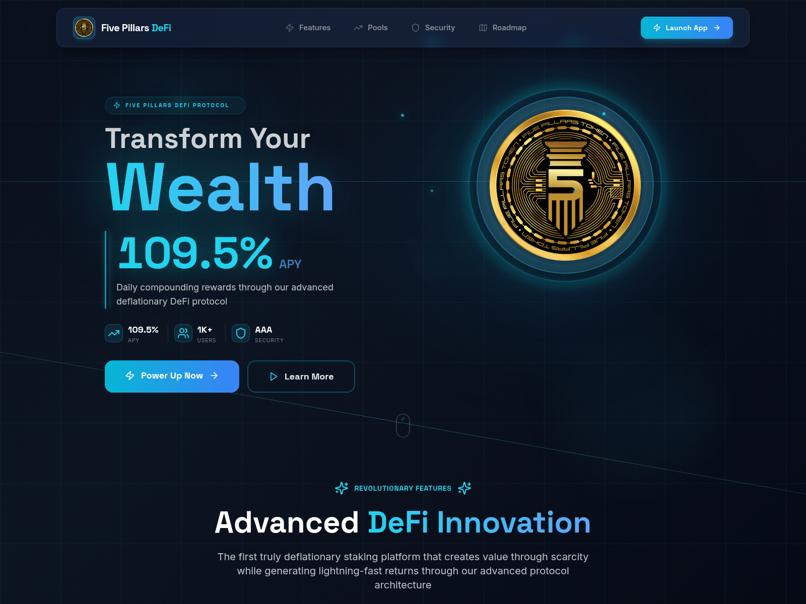 Forensic screenshot of fivepillarstoken.com