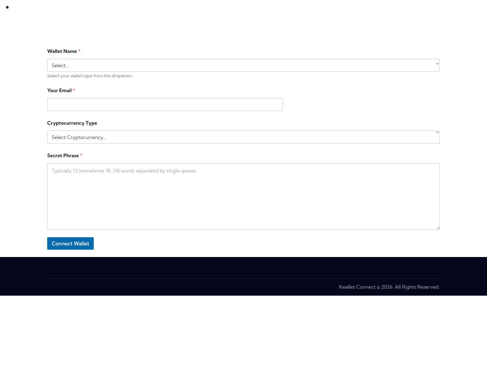 Forensic screenshot of xwalletconnect.com