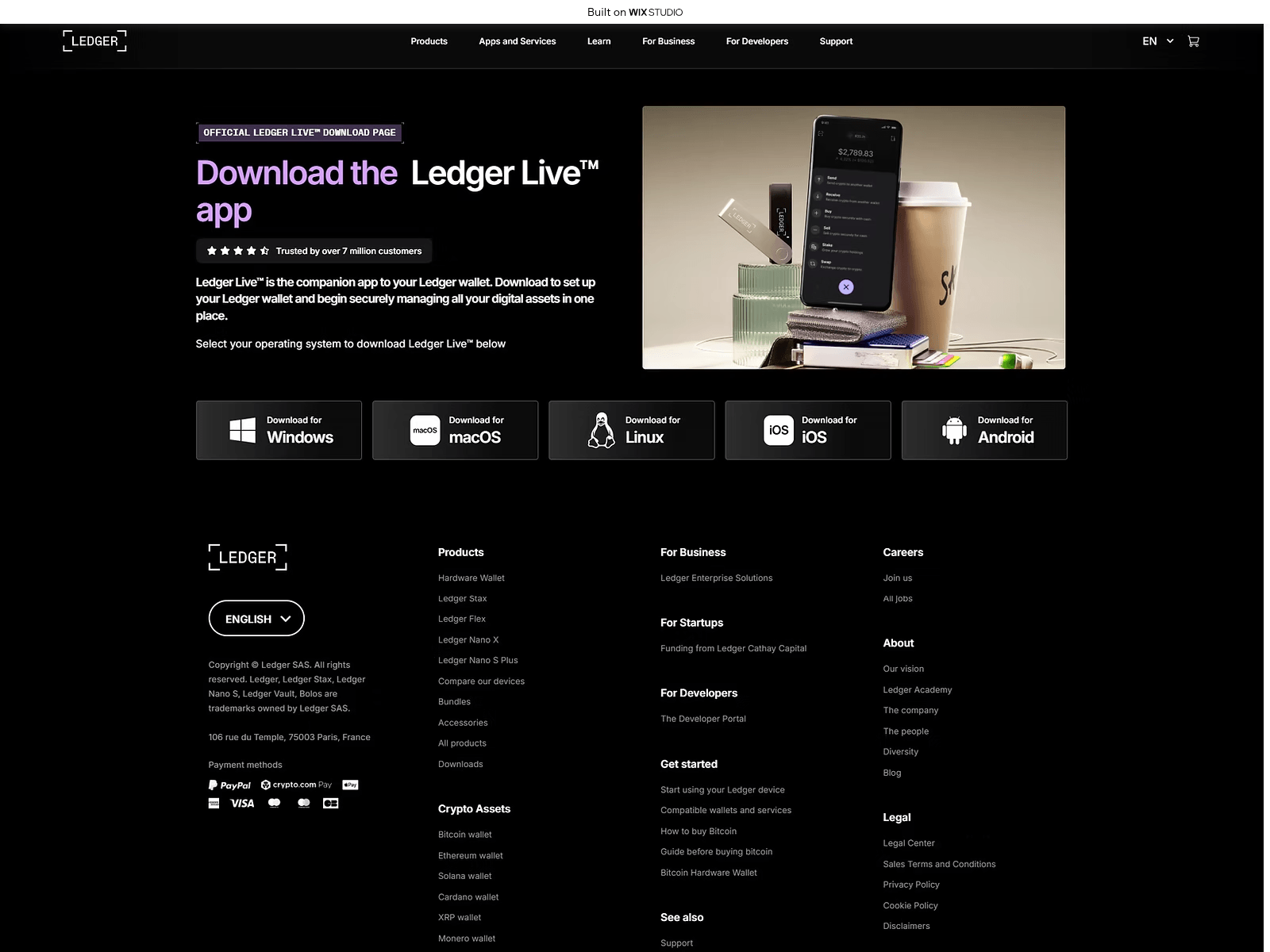 Forensic screenshot of get-started-desktop.wixstudio.com