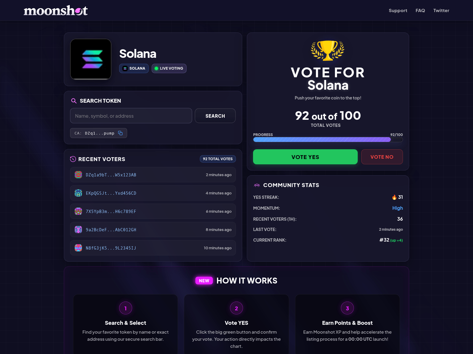 Screenshot of moonshotsvoters.xyz